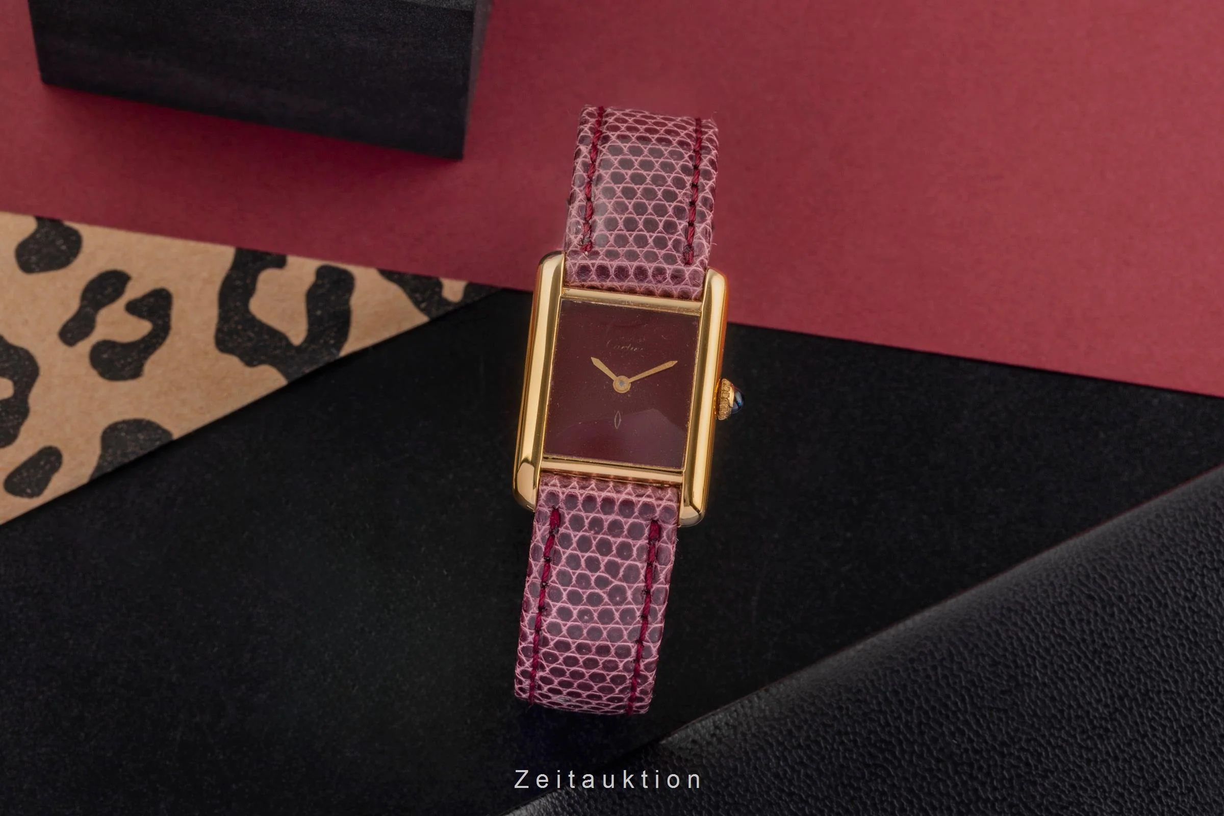 Cartier Tank silver-gilt manual winding women's watch 3  [2503074] - Image 4