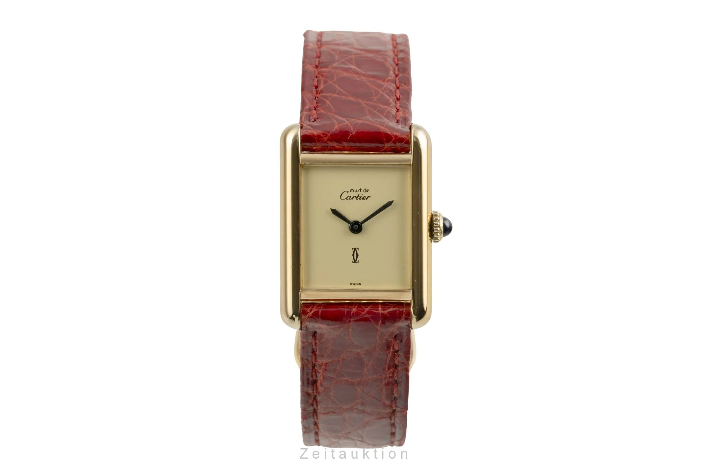 Cartier Tank silver-gilt manual winding women's watch 3  [2504215] - Image 5