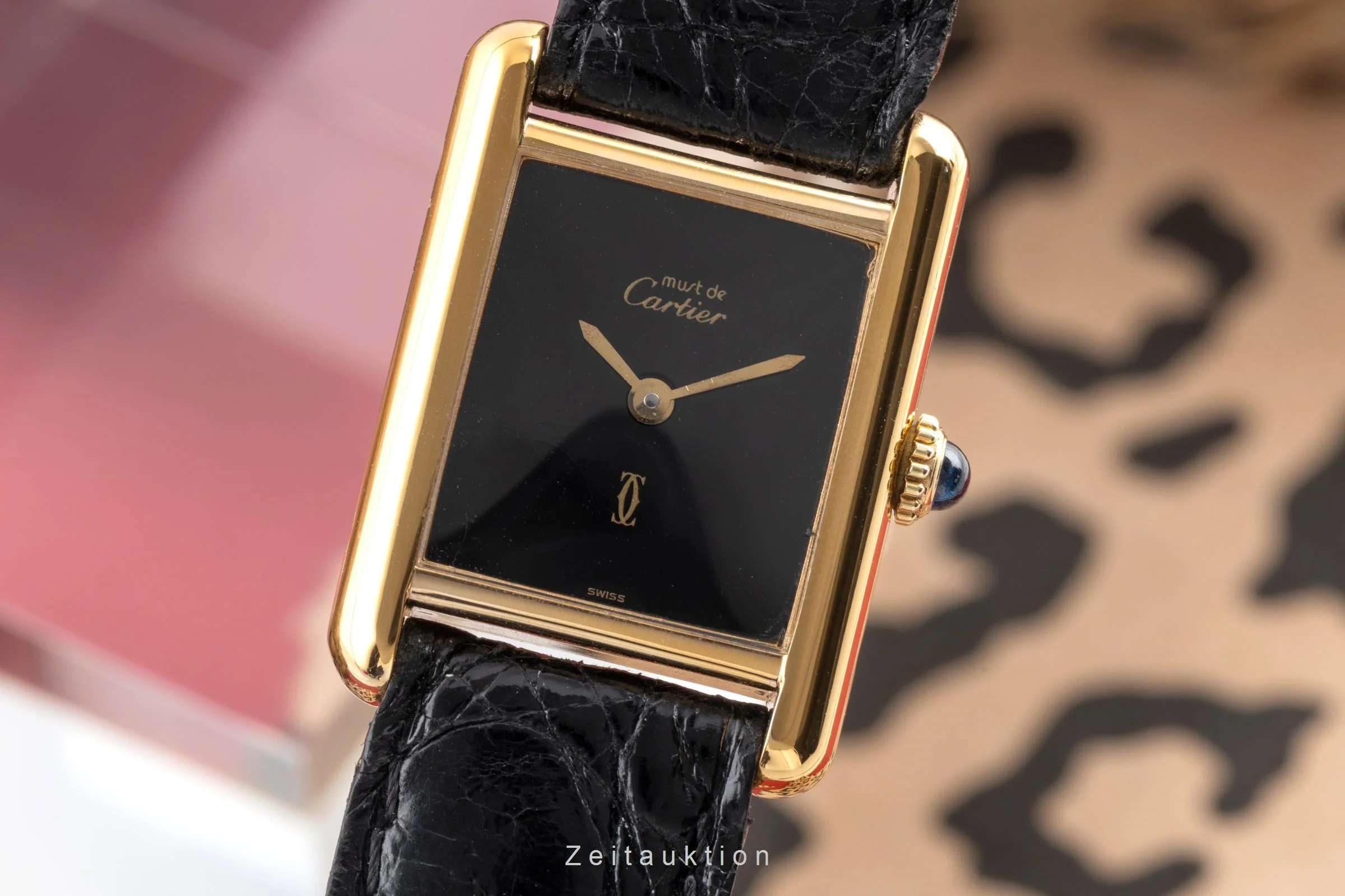 Cartier Tank silver-gilt manual winding women's watch 3  [2504217] - Image 2