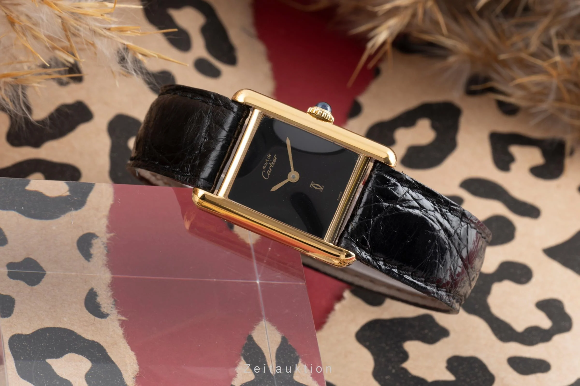 Cartier Tank silver-gilt manual winding women's watch 3  [2504217] - Image 3