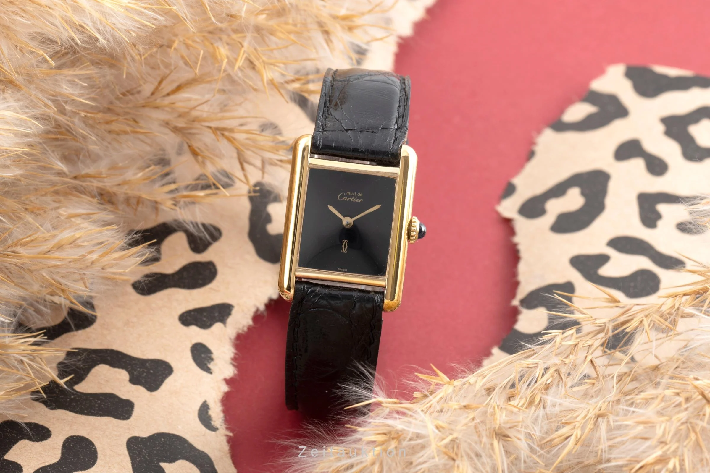 Cartier Tank silver-gilt manual winding women's watch 3  [2504217] - Image 4
