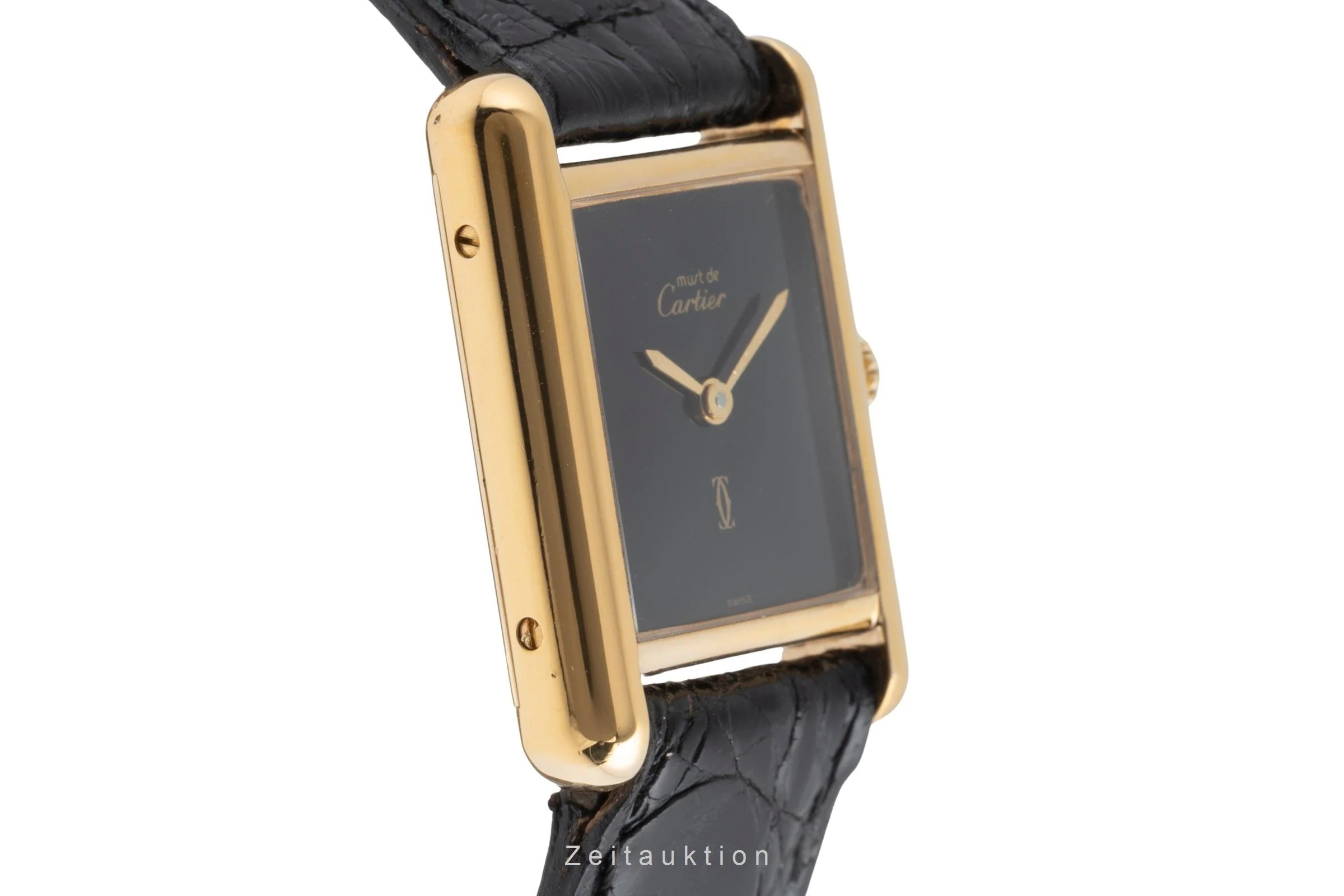 Cartier Tank silver-gilt manual winding women's watch 3  [2504217] - Image 8