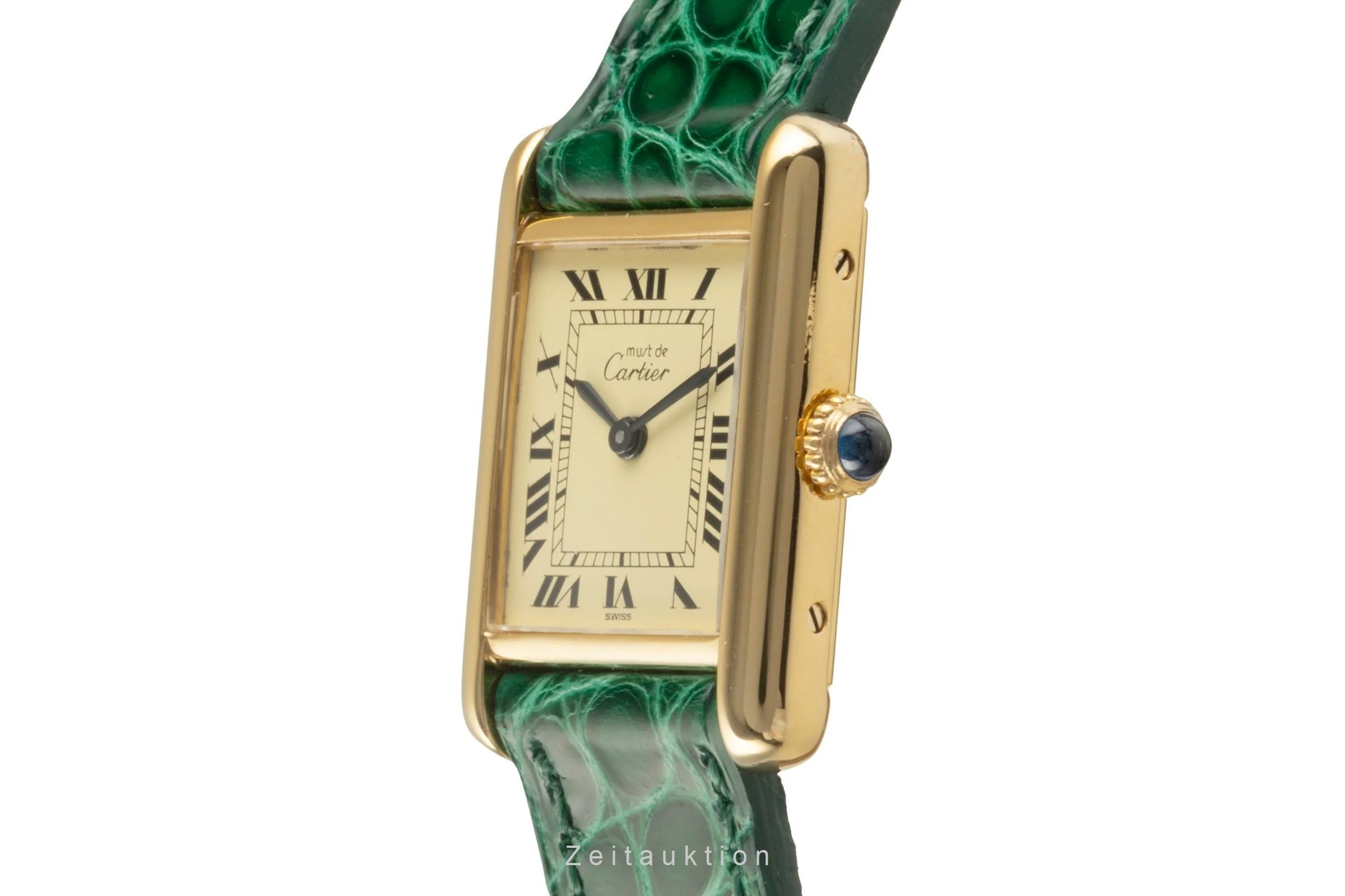 Cartier Tank silver-gilt manual winding women's watch 3  [2504358] - Image 7
