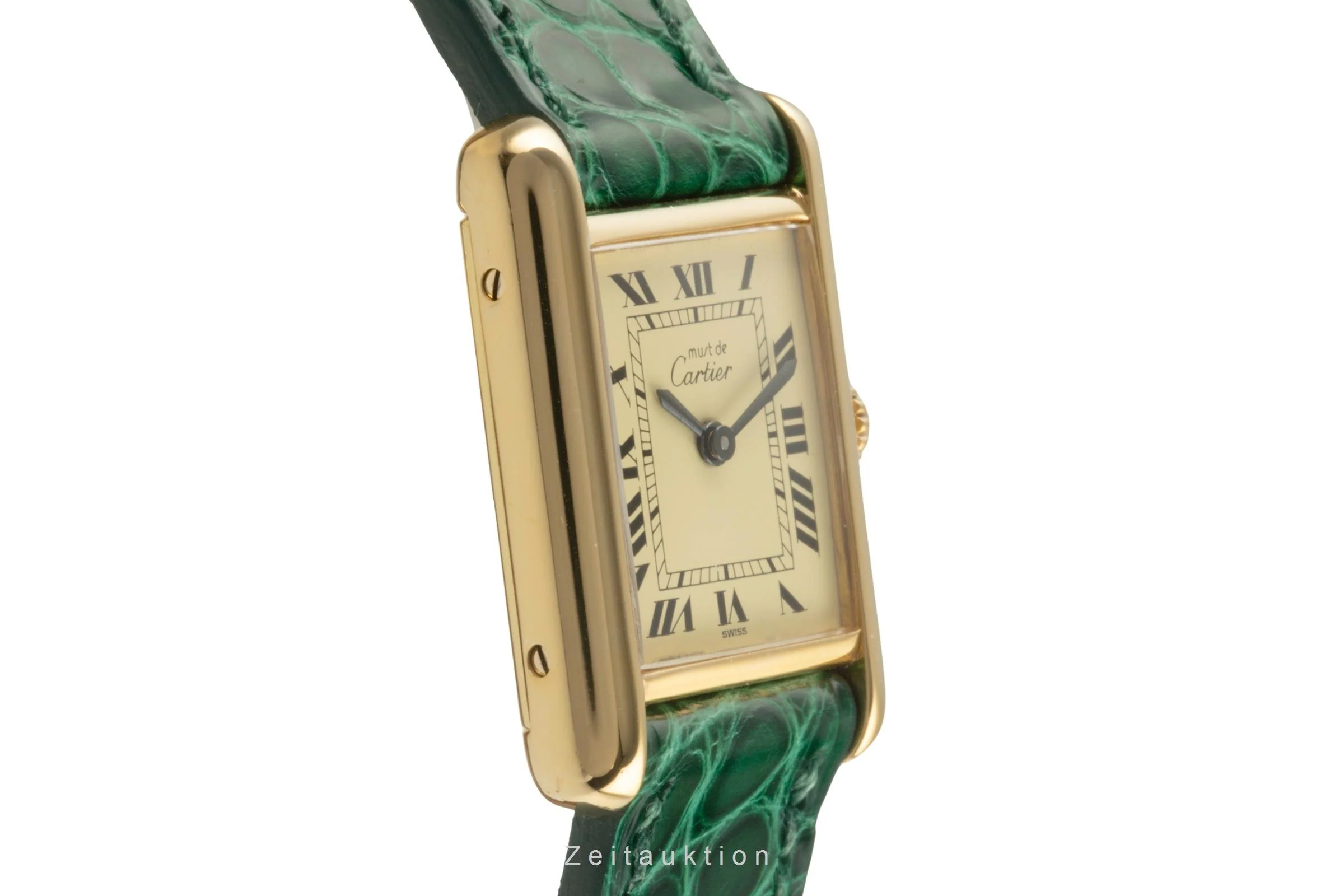 Cartier Tank silver-gilt manual winding women's watch 3  [2504358] - Image 8