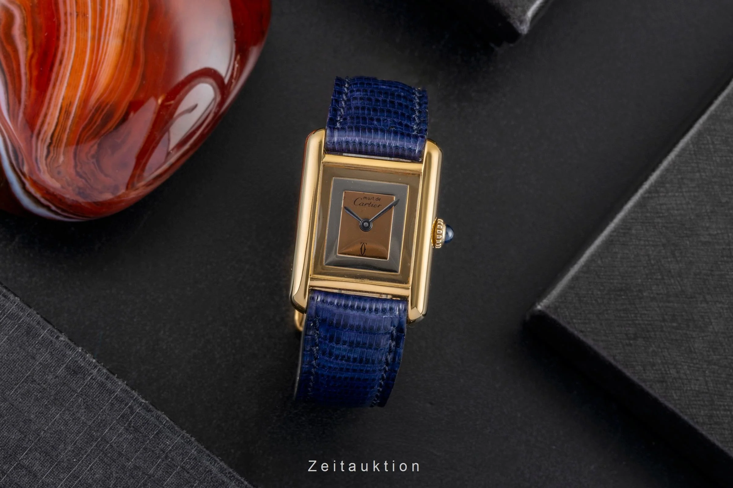 Cartier Tank silver-gilt manual winding women's watch 3  [2601027] - Image 4