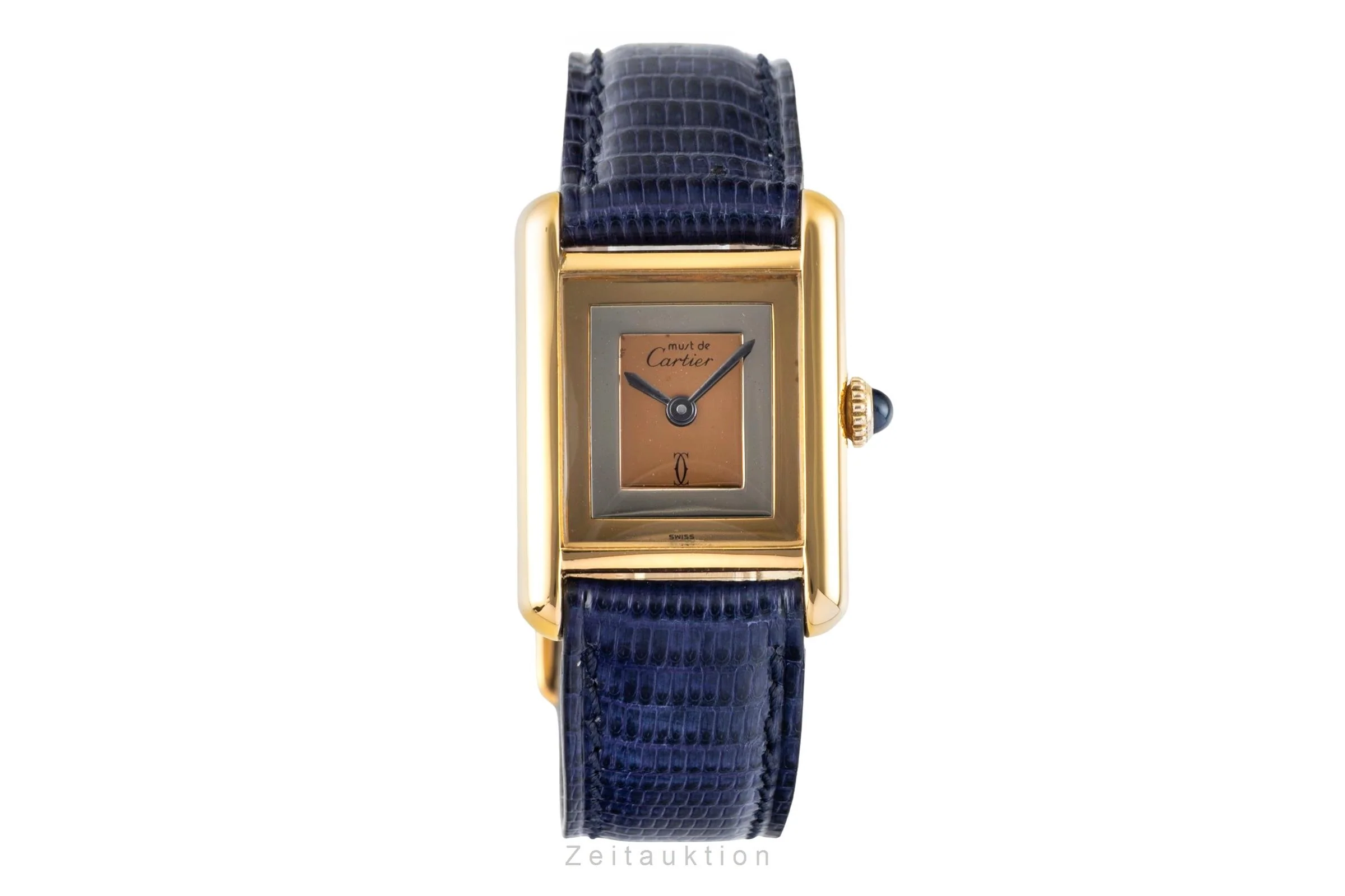 Cartier Tank silver-gilt manual winding women's watch 3  [2601027] - Image 5