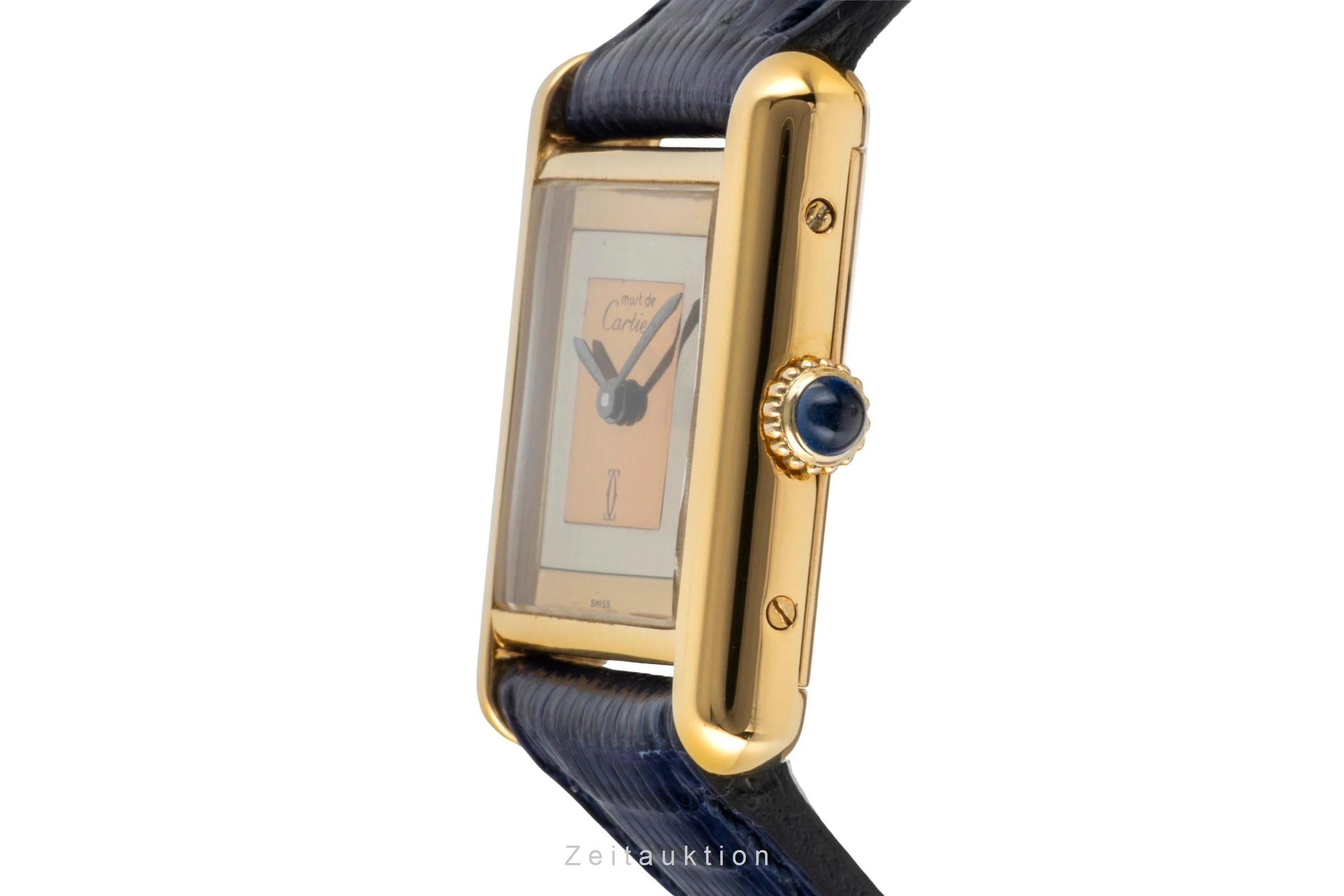 Cartier Tank silver-gilt manual winding women's watch 3  [2601027] - Image 7