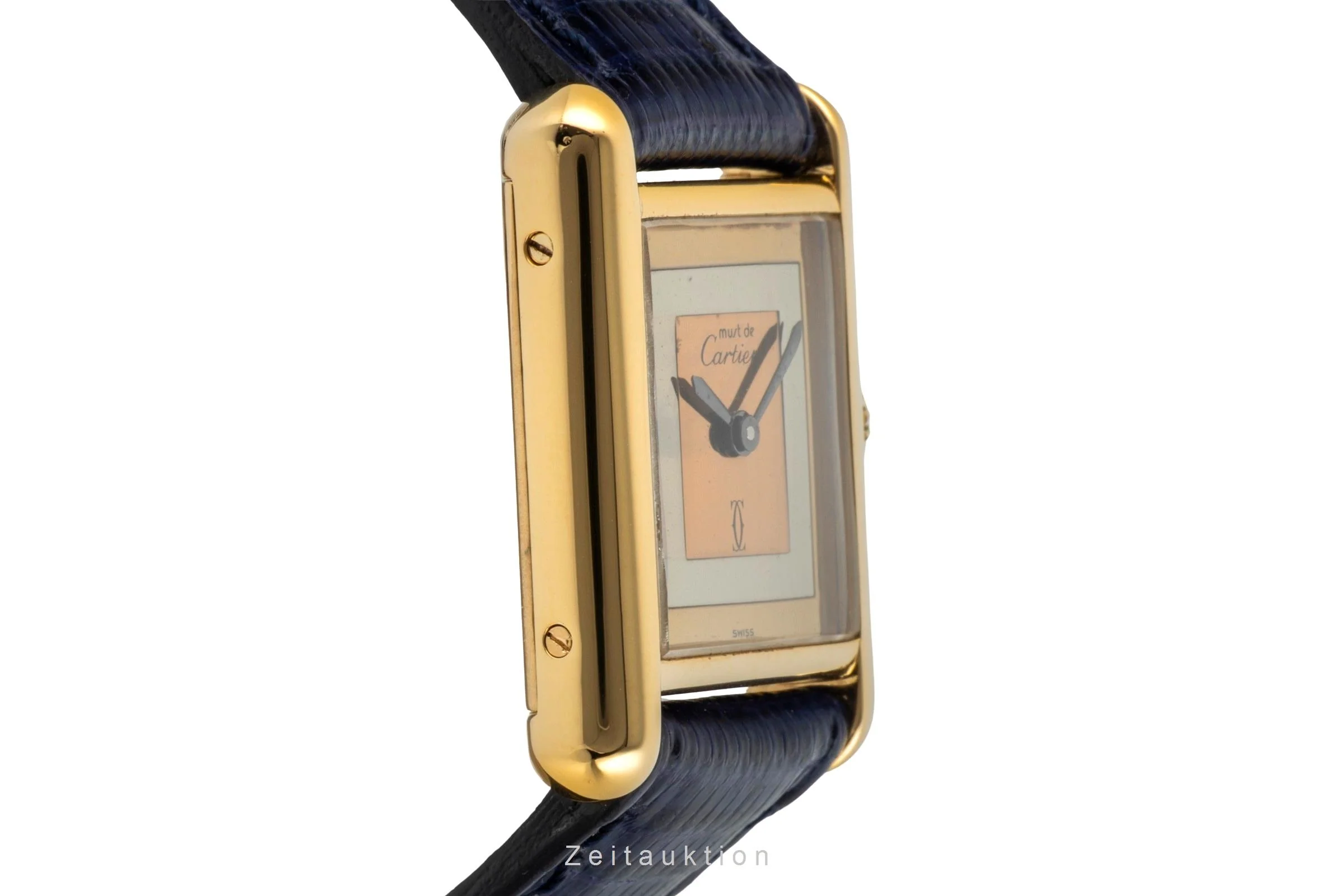 Cartier Tank silver-gilt manual winding women's watch 3  [2601027] - Image 8