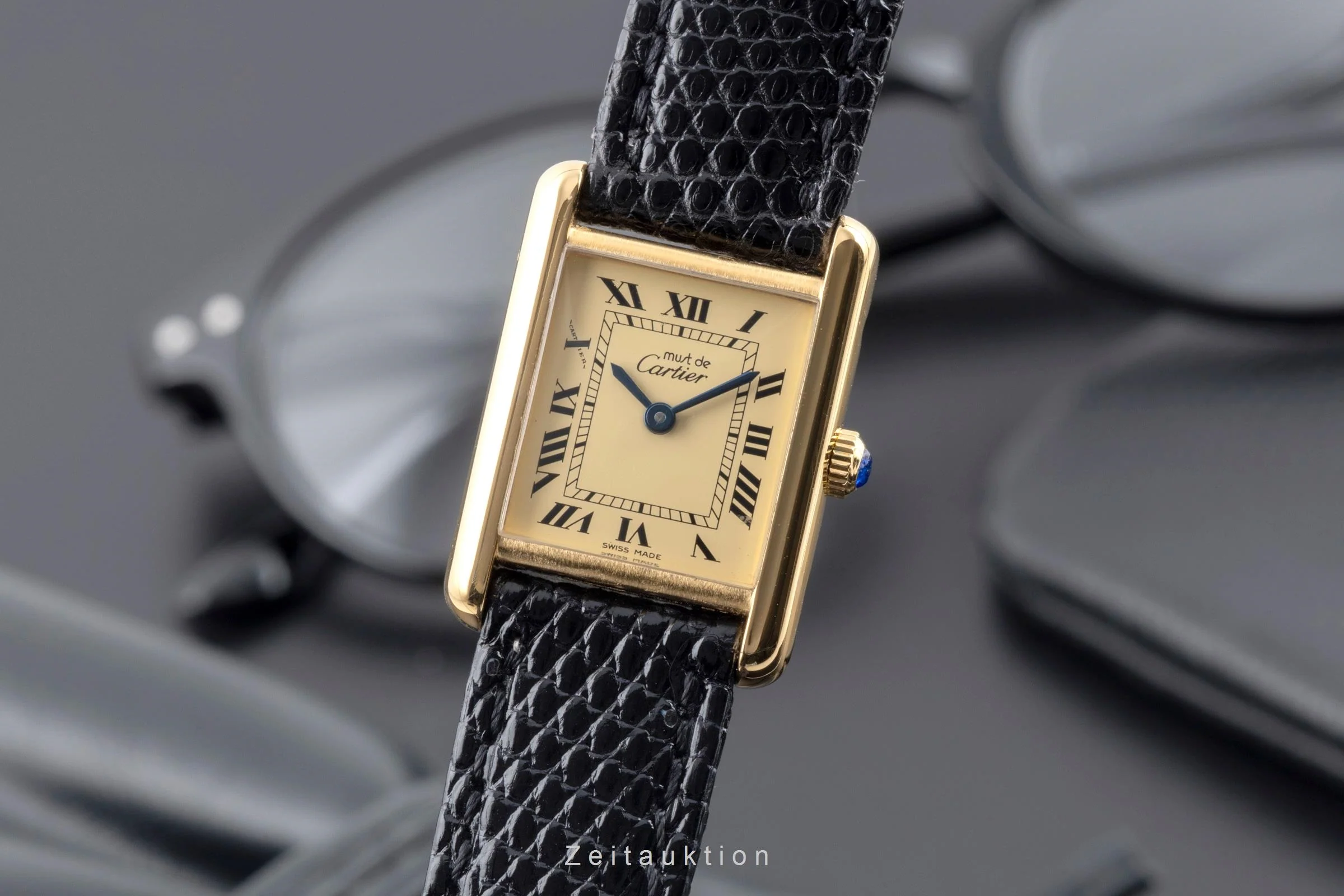 Cartier Tank silver-gilt manual winding women's watch Vintage  [2600037] - Image 2