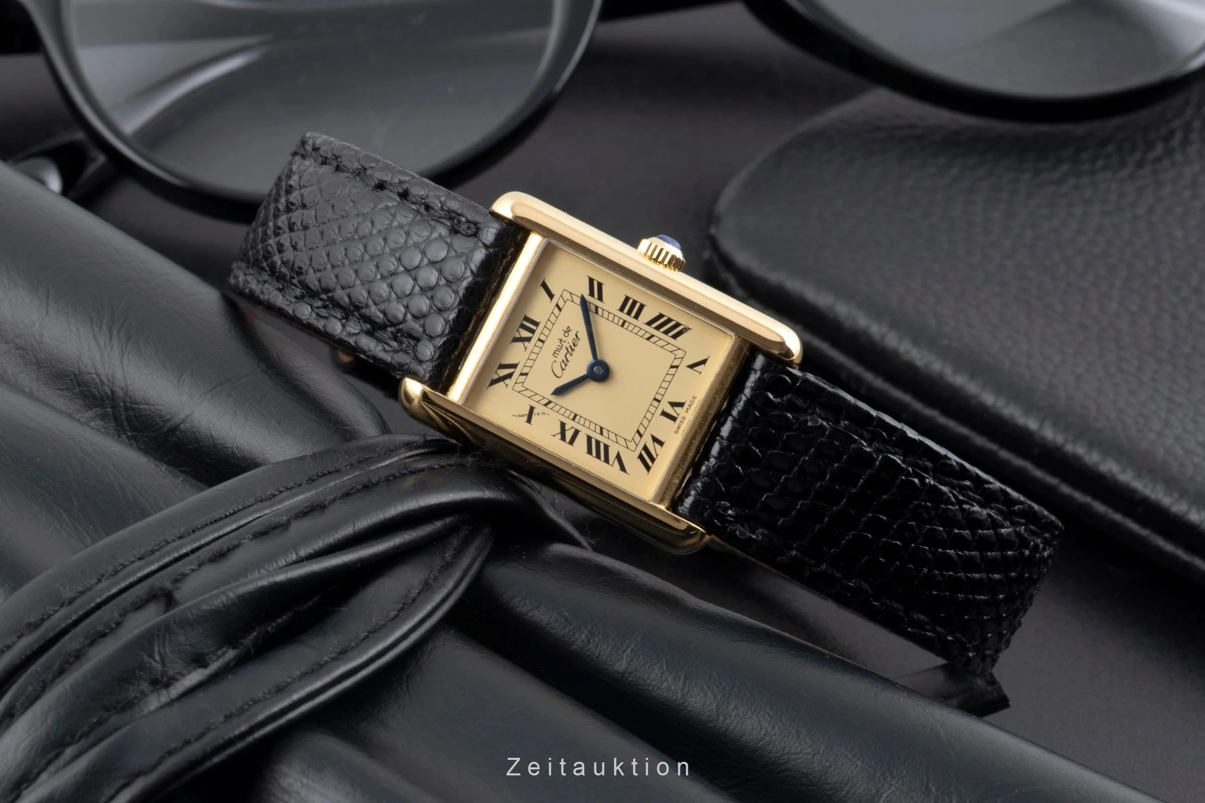 Cartier Tank silver-gilt manual winding women's watch Vintage  [2600037] - Image 3