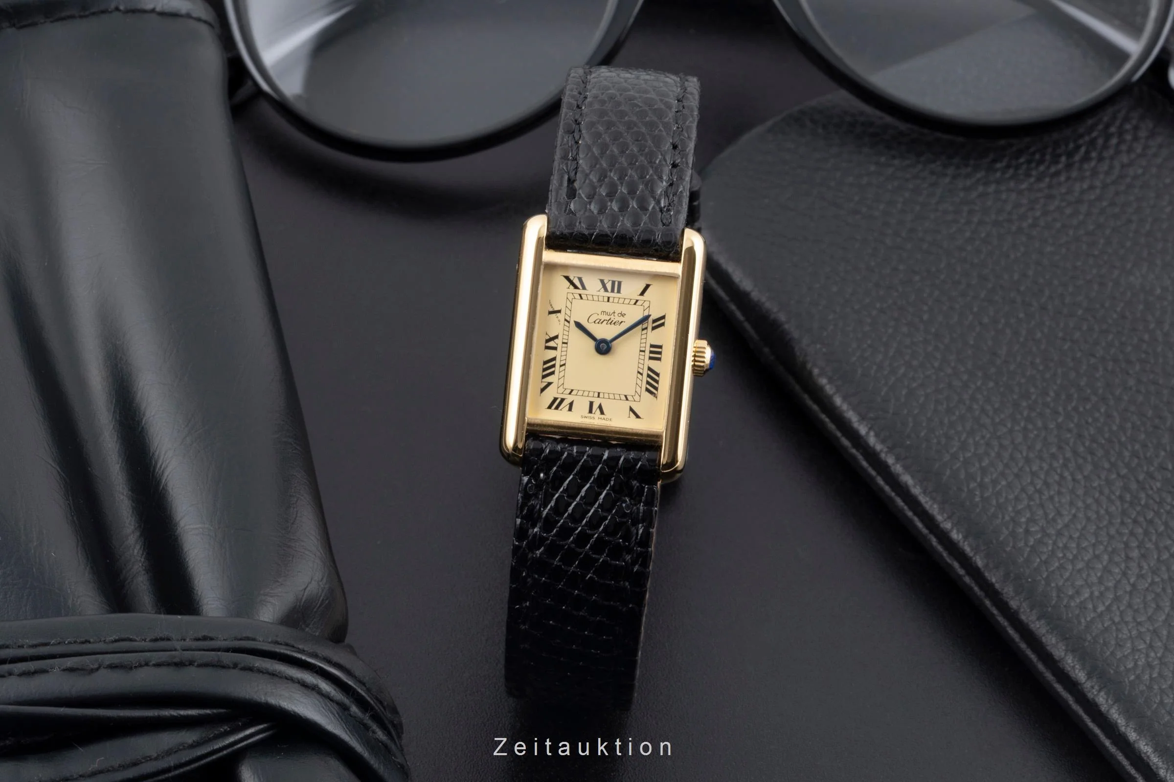 Cartier Tank silver-gilt manual winding women's watch Vintage  [2600037] - Image 4