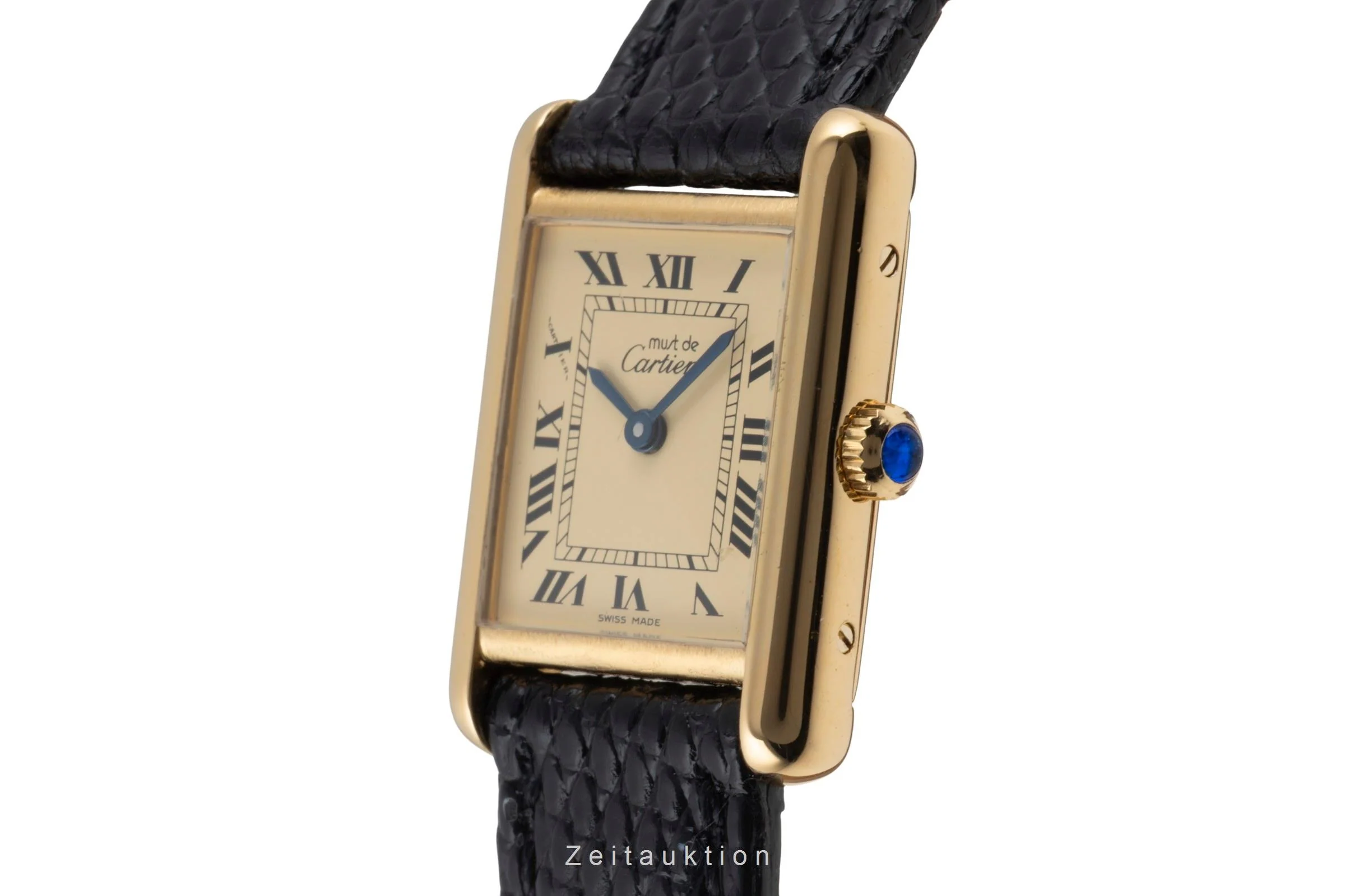 Cartier Tank silver-gilt manual winding women's watch Vintage  [2600037] - Image 7