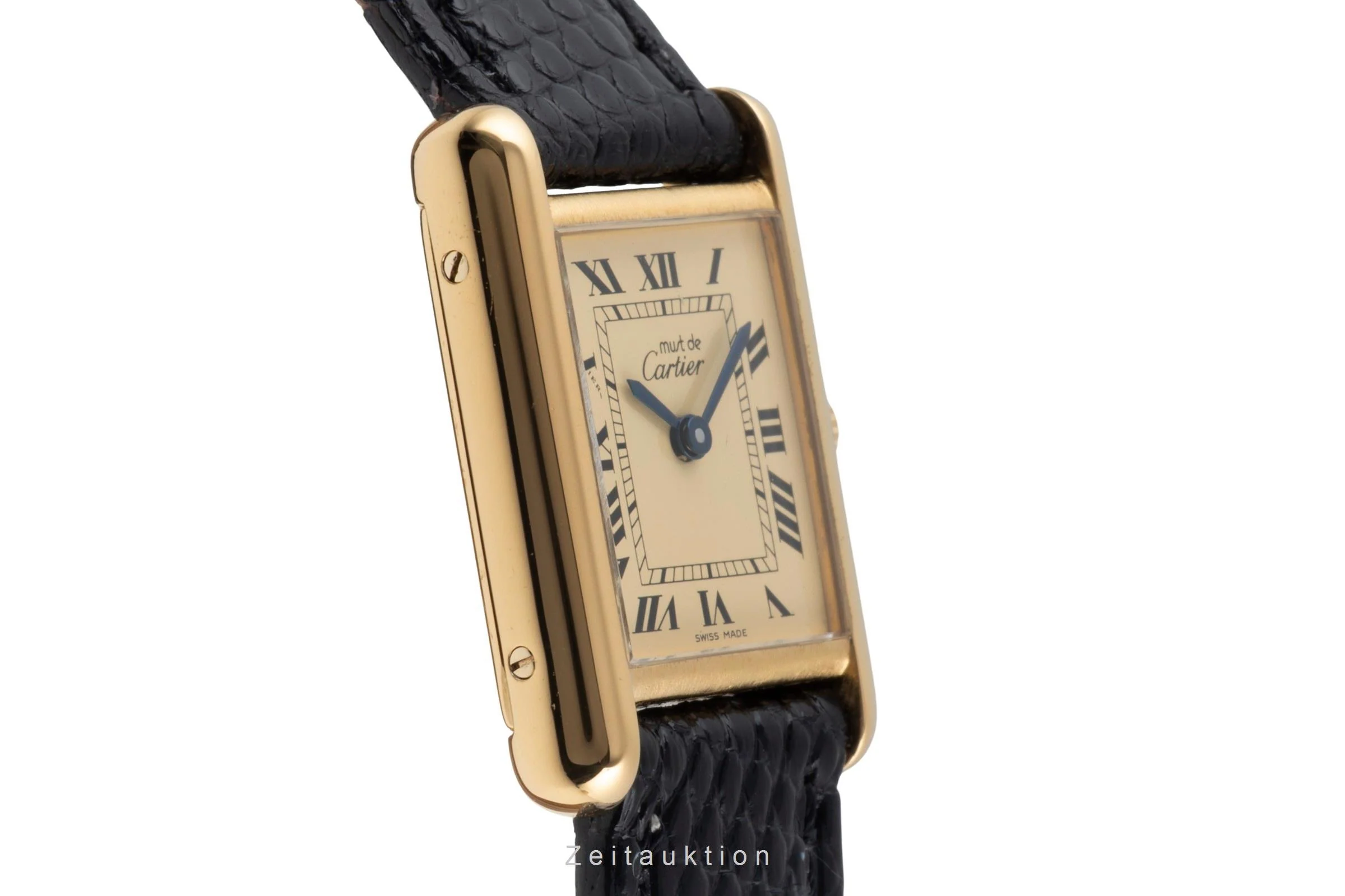 Cartier Tank silver-gilt manual winding women's watch Vintage  [2600037] - Image 8