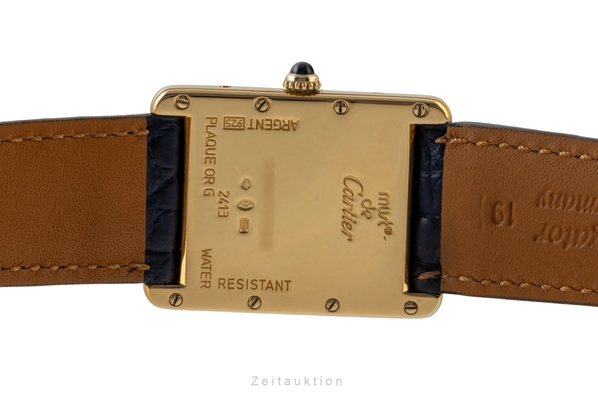Cartier Tank silver-gilt quartz men's watch W1013754  [2600480] - Image 11