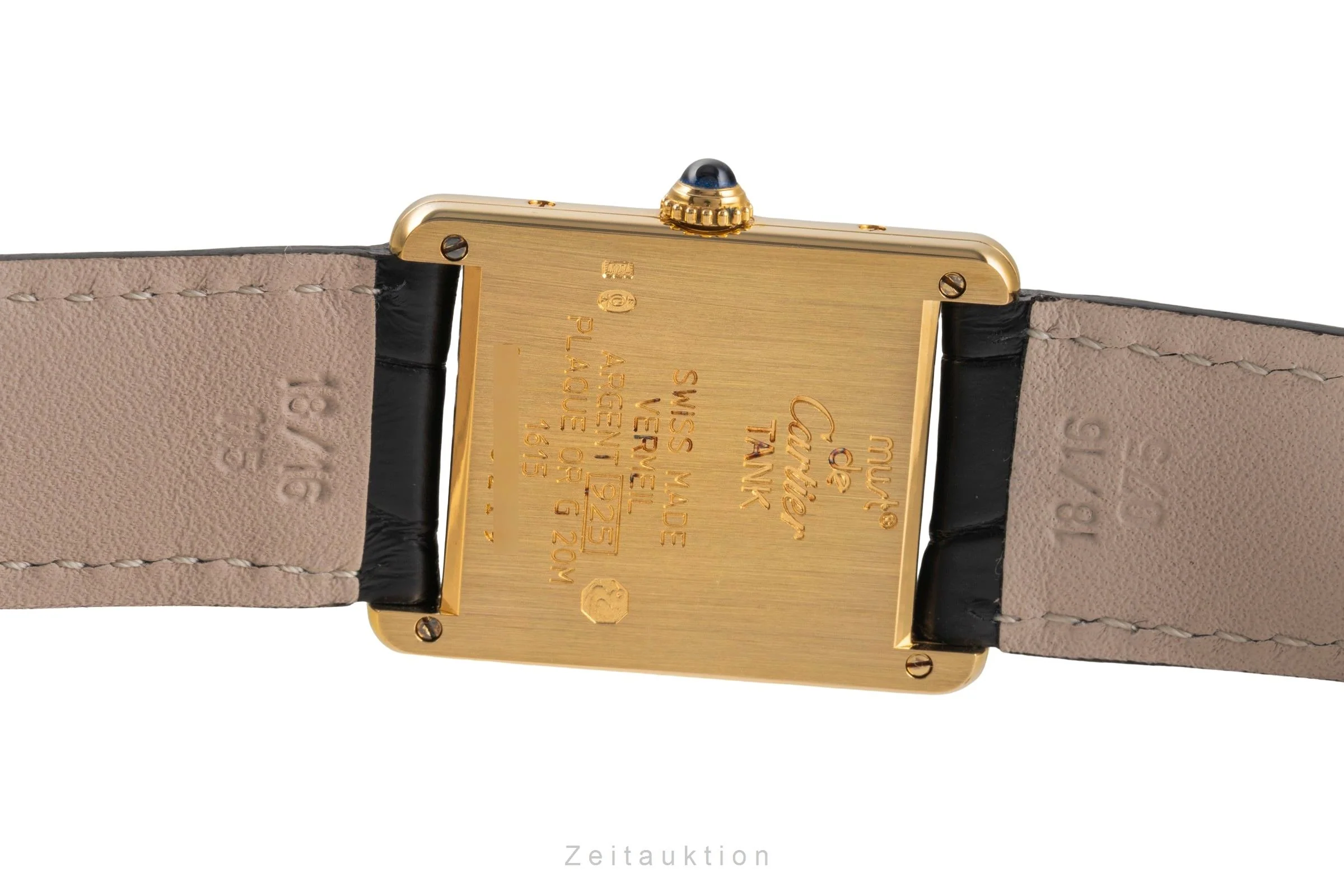 Cartier Tank silver-gilt quartz unisex 1615  [2503708] - Image 12
