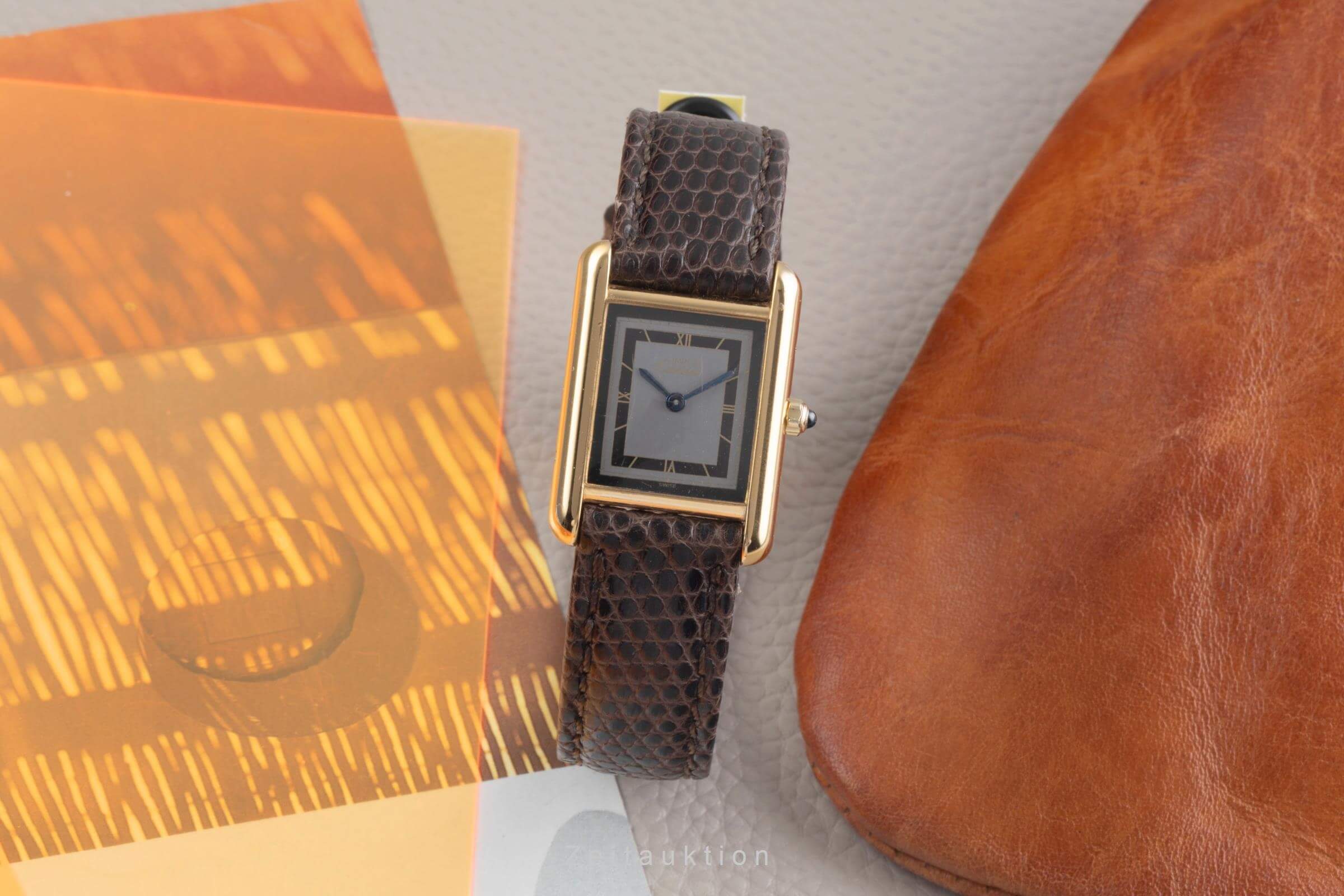 Cartier Tank silver-gilt quartz women's watch 366001  [2500892] - Image 4