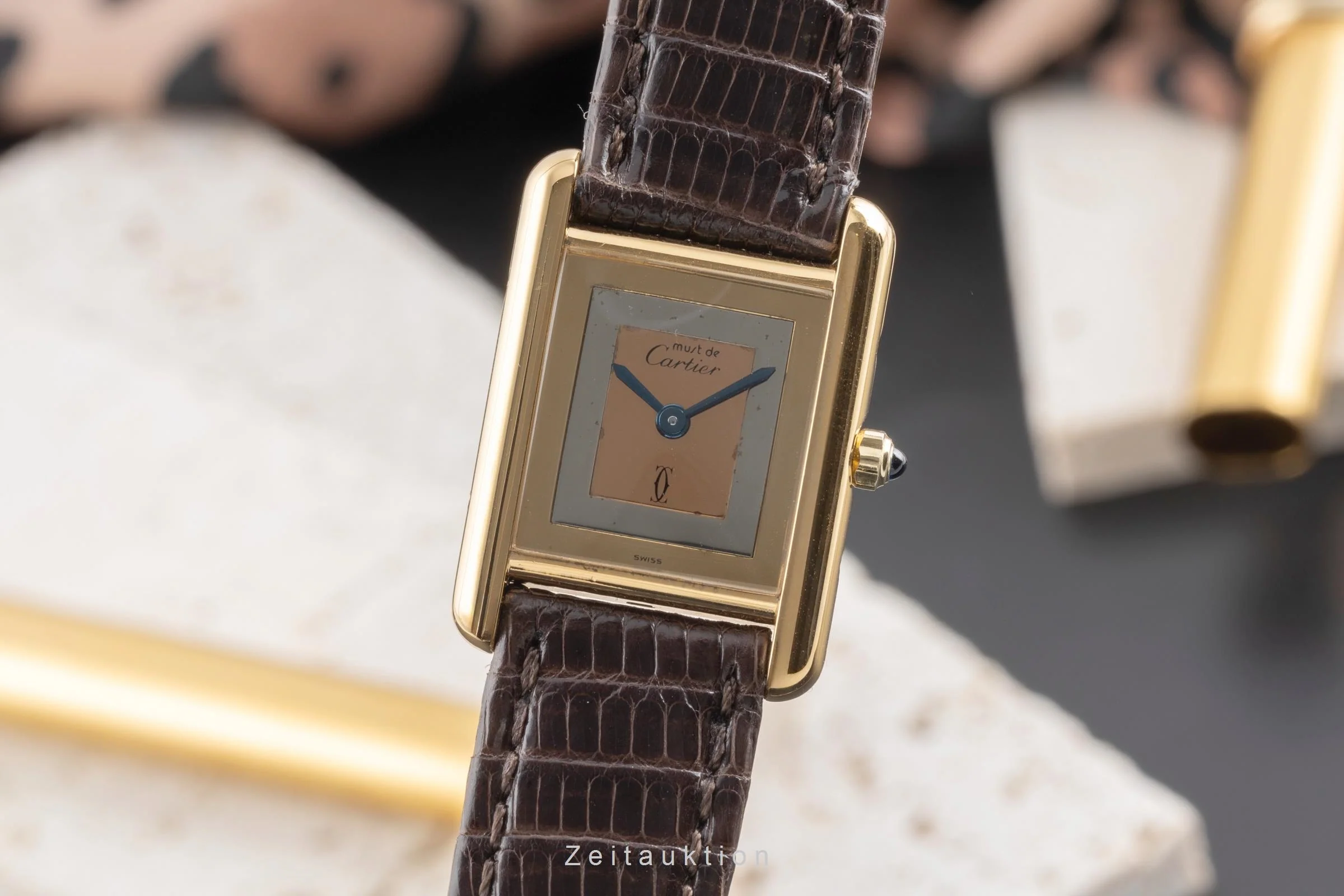 Cartier Tank silver-gilt quartz women's watch 366001, 849 191 23  [2503583] - Image 2