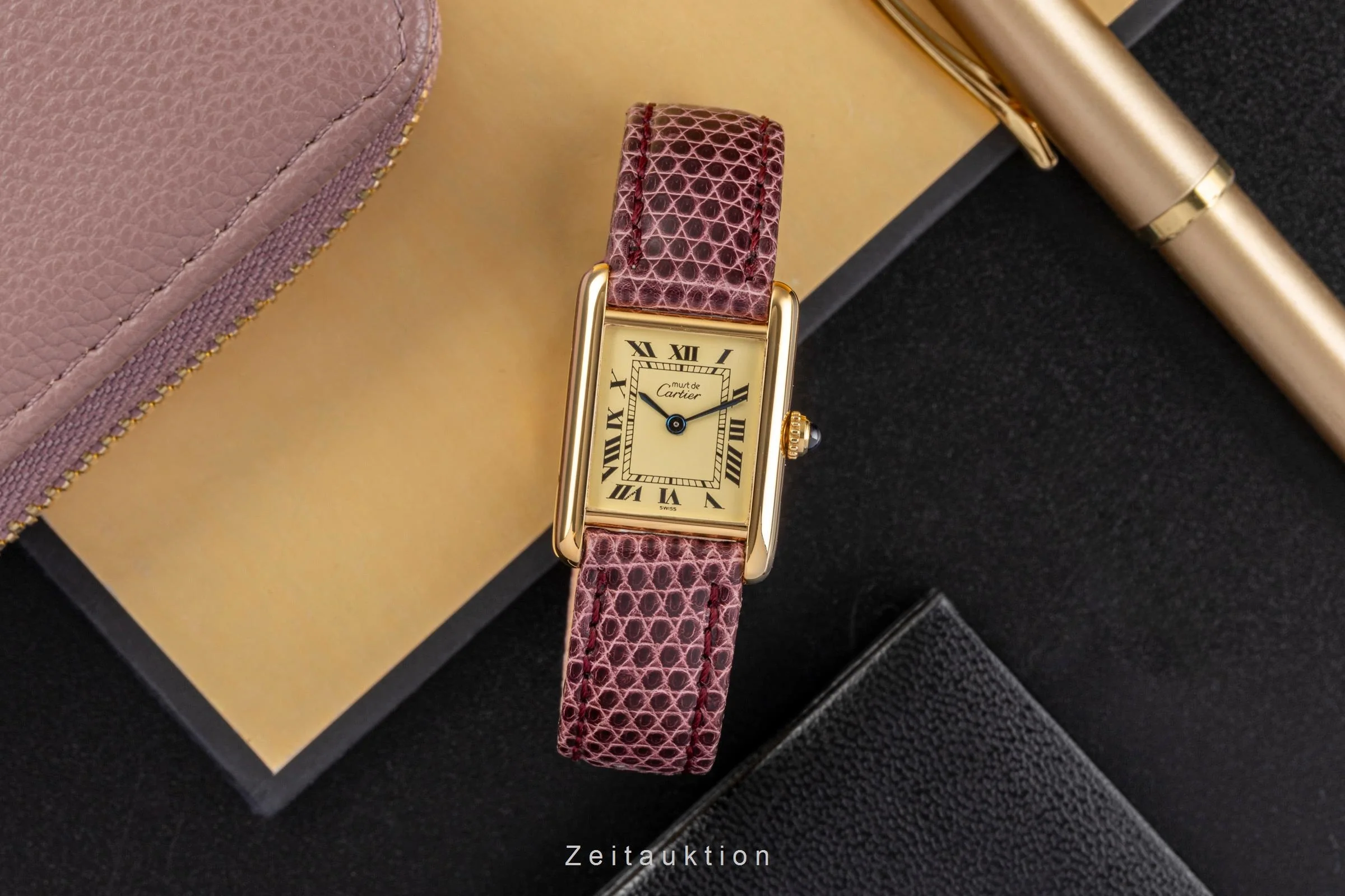 Cartier Tank silver-gilt quartz women's watch 5057001  [2503193] - Image 4