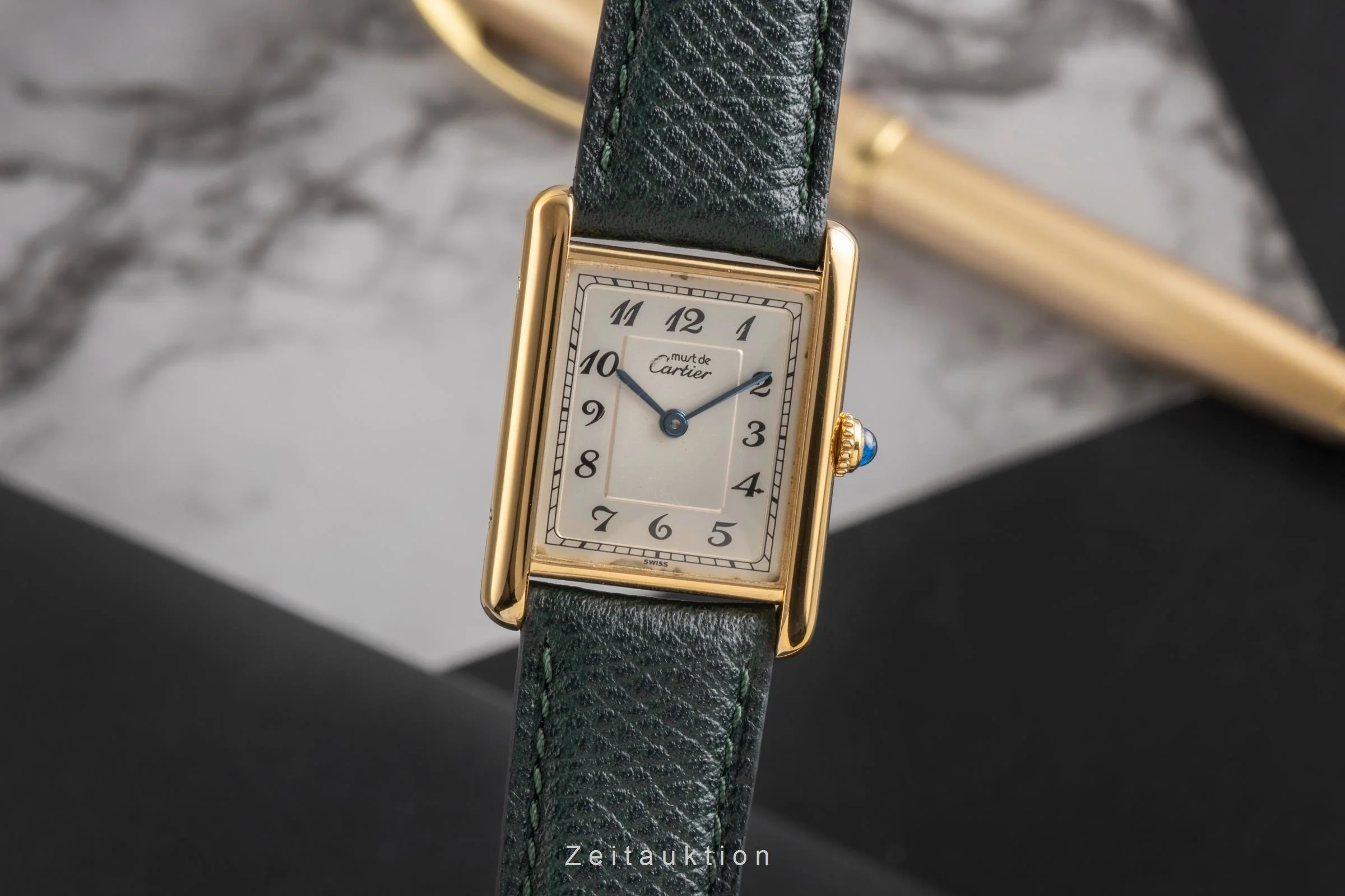 Cartier Tank silver-gilt quartz women's watch 590005  [2502928] - Image 2