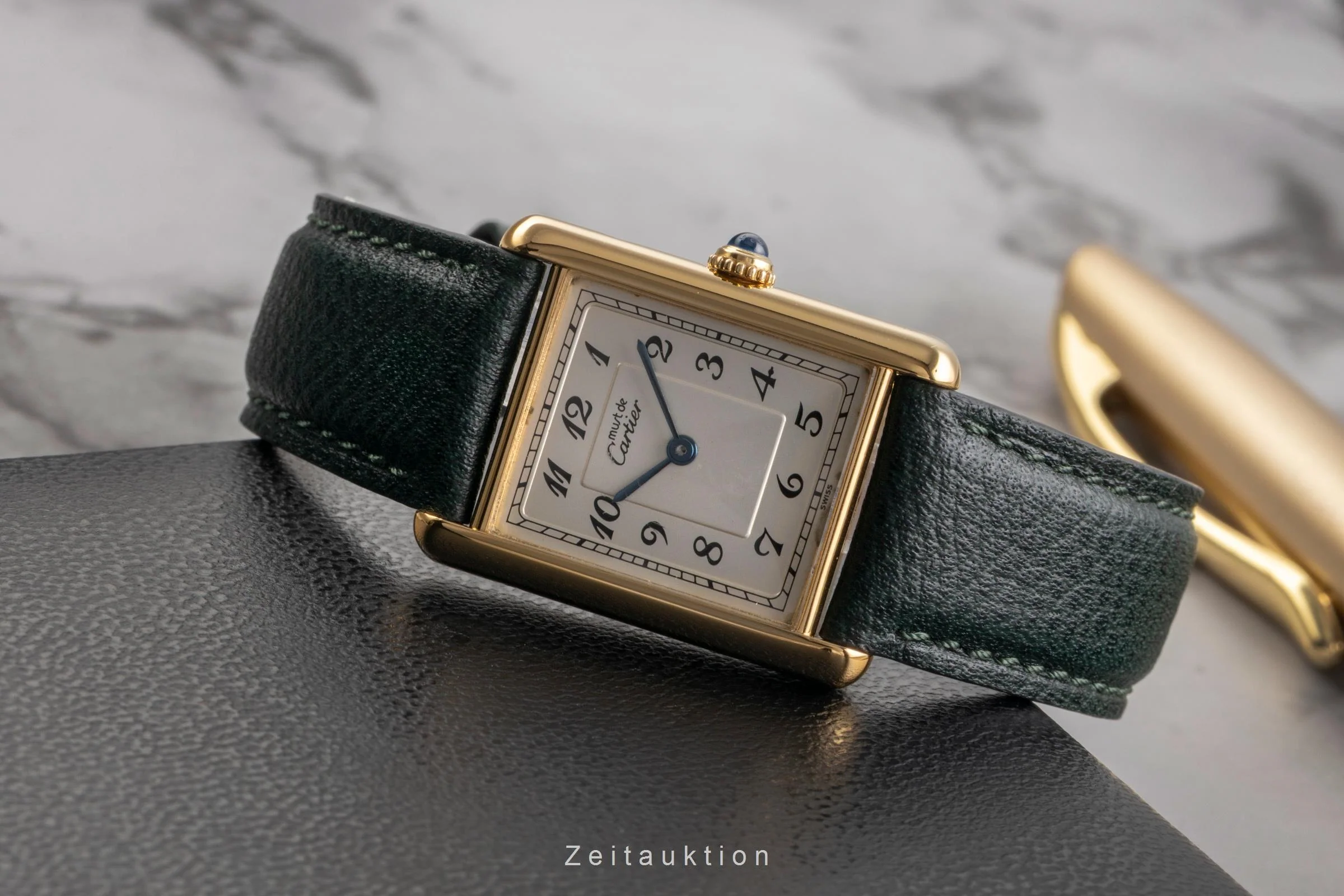 Cartier Tank silver-gilt quartz women's watch 590005  [2502928] - Image 3