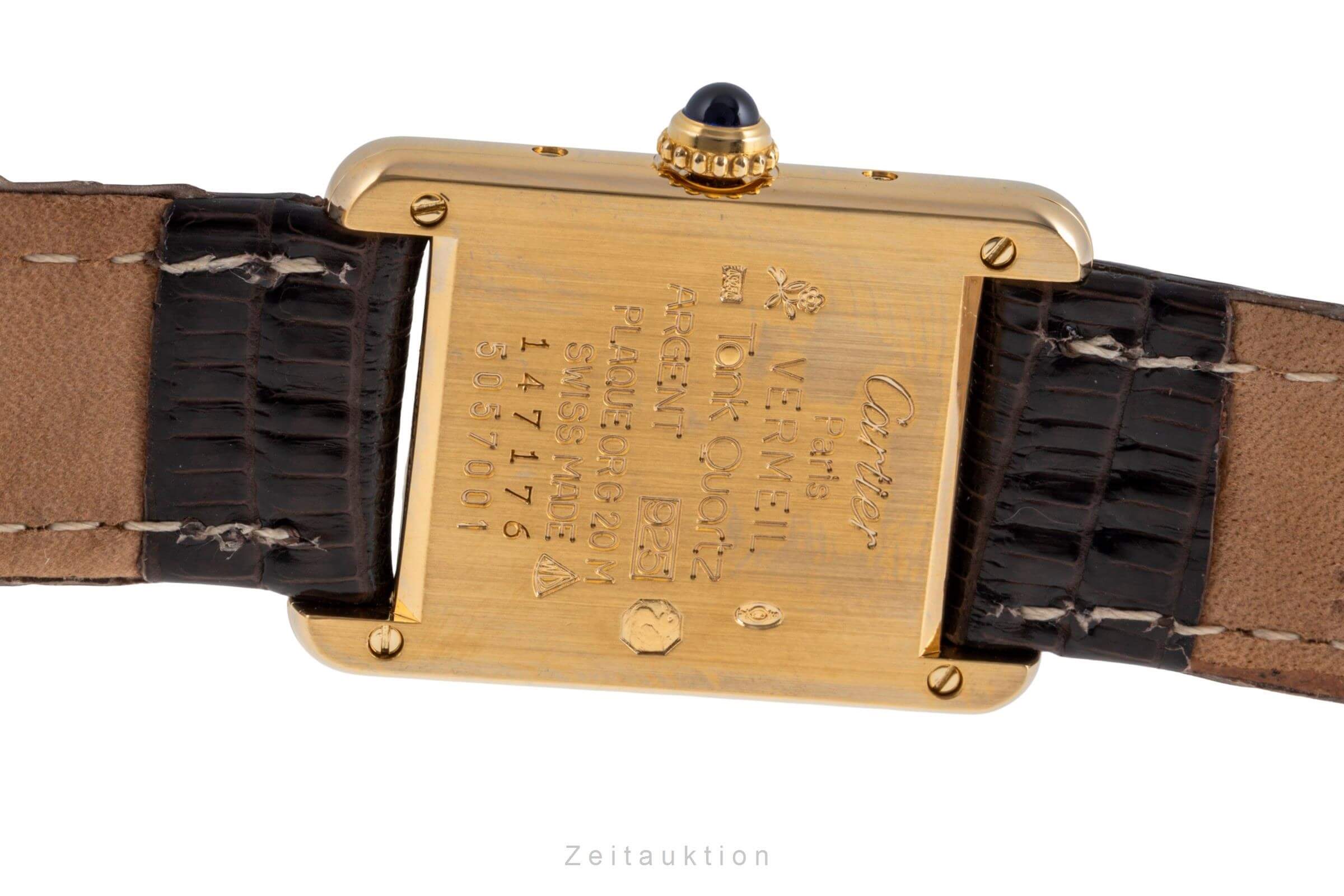 Cartier Tank silver-gilt quartz women's watch W1006354  [2502317] - Image 10