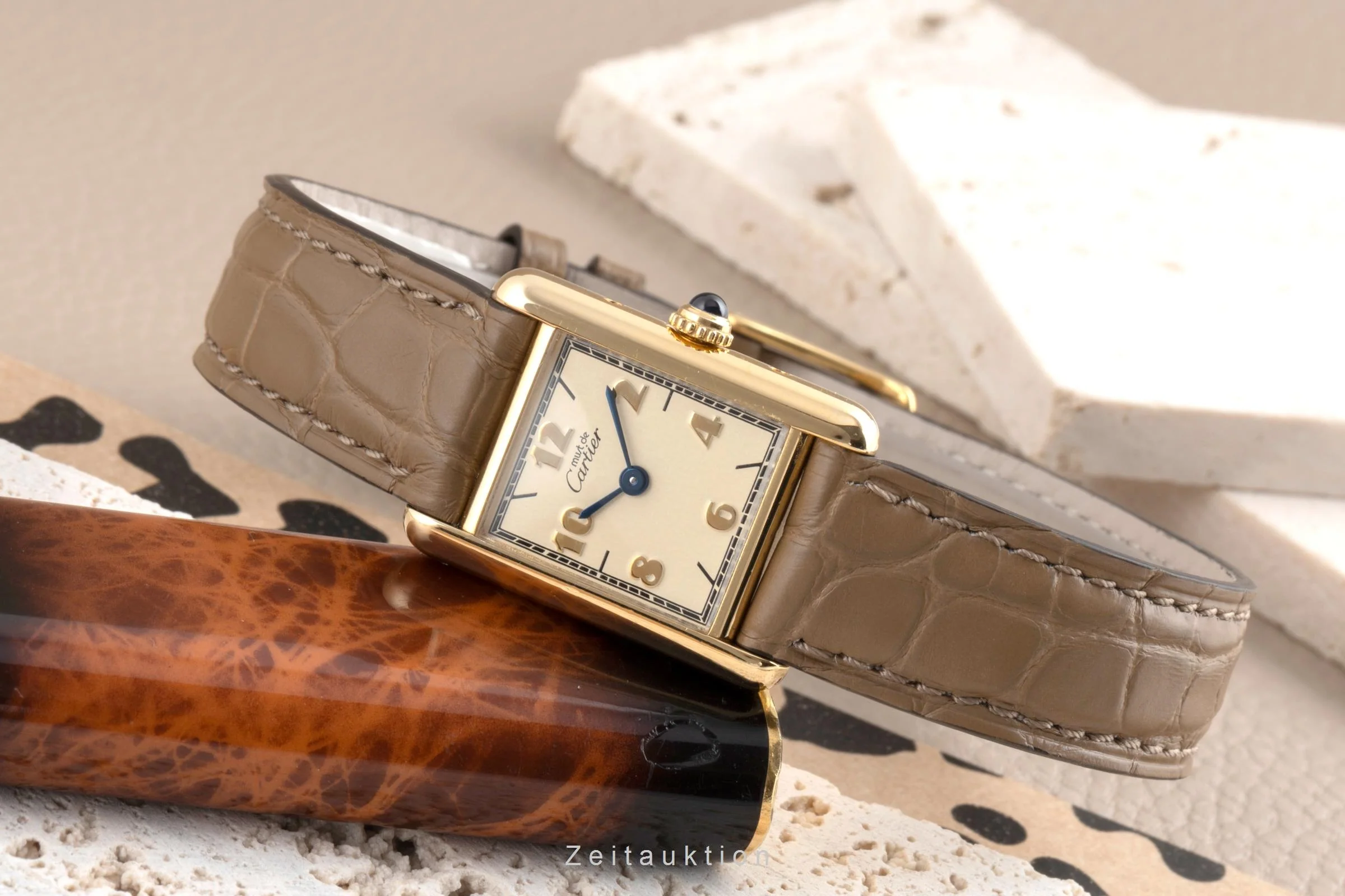 Cartier Tank silver-gilt quartz women's watch W1008354, 5057001  [2504167] - Image 3