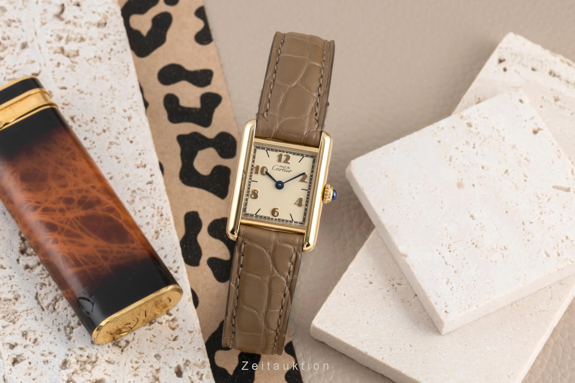 Cartier Tank silver-gilt quartz women's watch W1008354, 5057001  [2504167] - Image 4