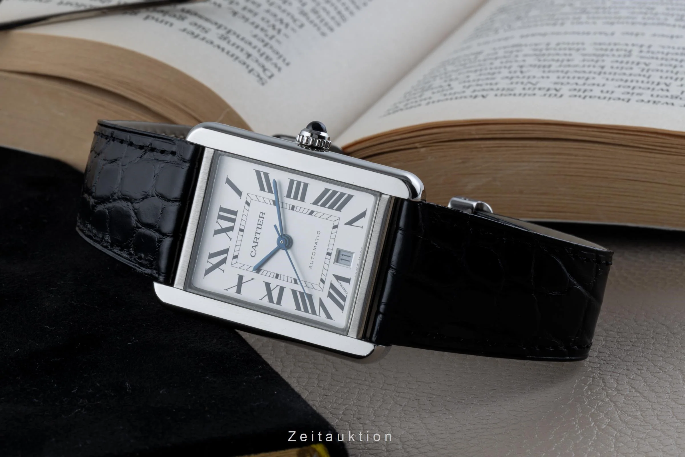 Cartier Tank steel automatic men's watch 3800  [2204764] - Image 2