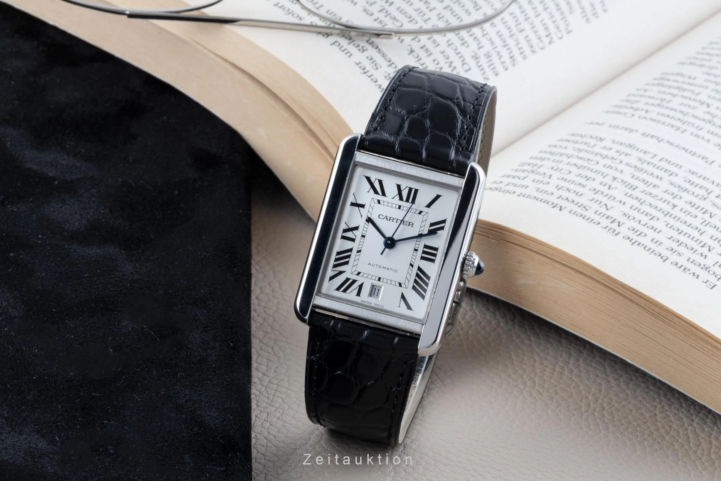 Cartier Tank steel automatic men's watch 3800  [2204764] - Image 3