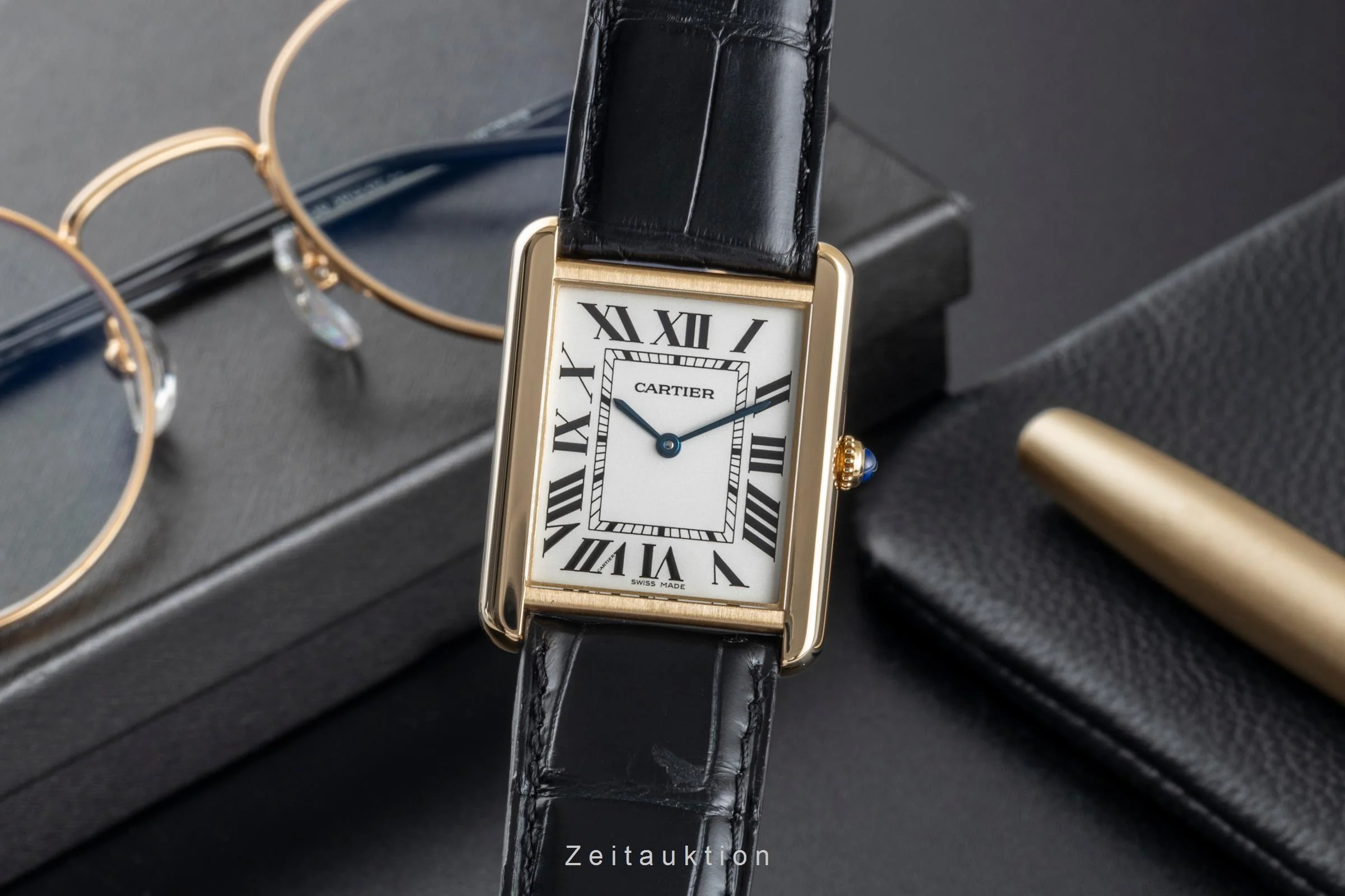 Cartier Tank steel / gold quartz men's watch W1018855  [2507378] - Image 2
