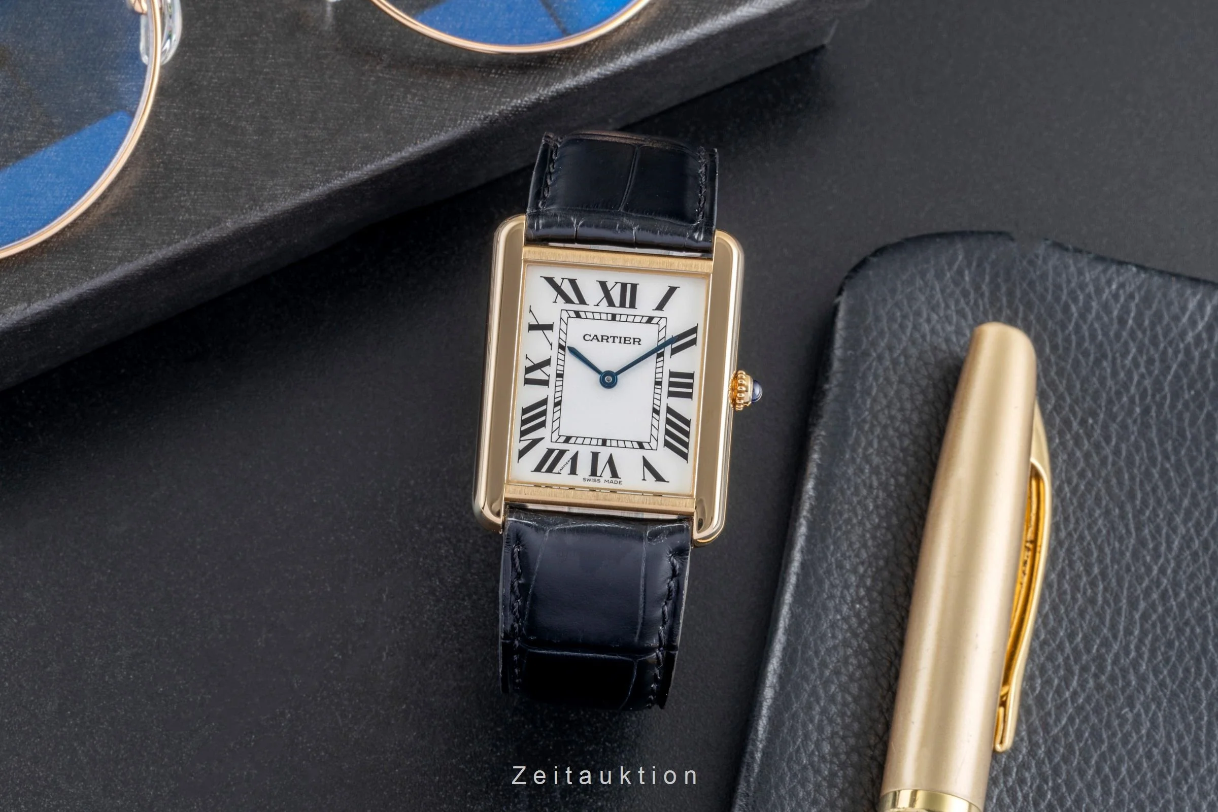 Cartier Tank steel / gold quartz men's watch W1018855  [2507378] - Image 4