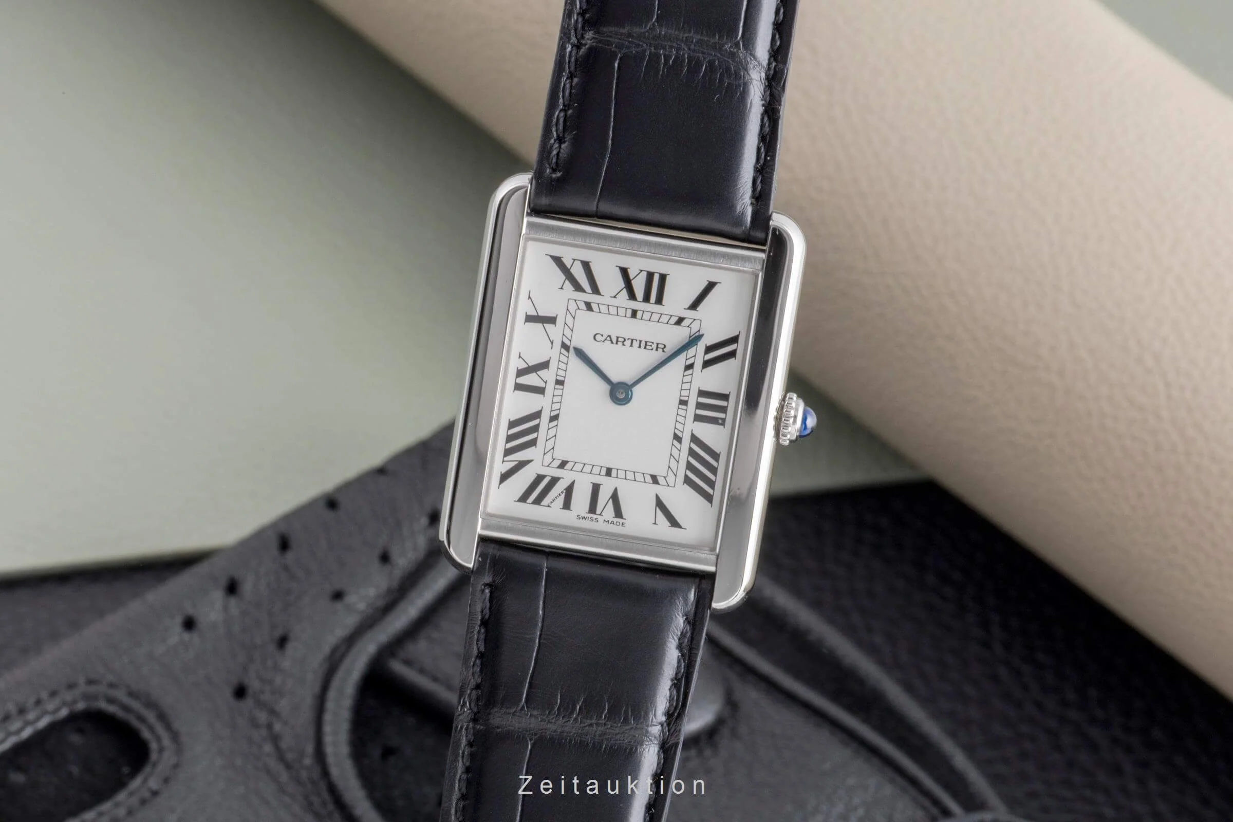Cartier Tank steel quartz men's watch W1018355  [2502266] - Image 2