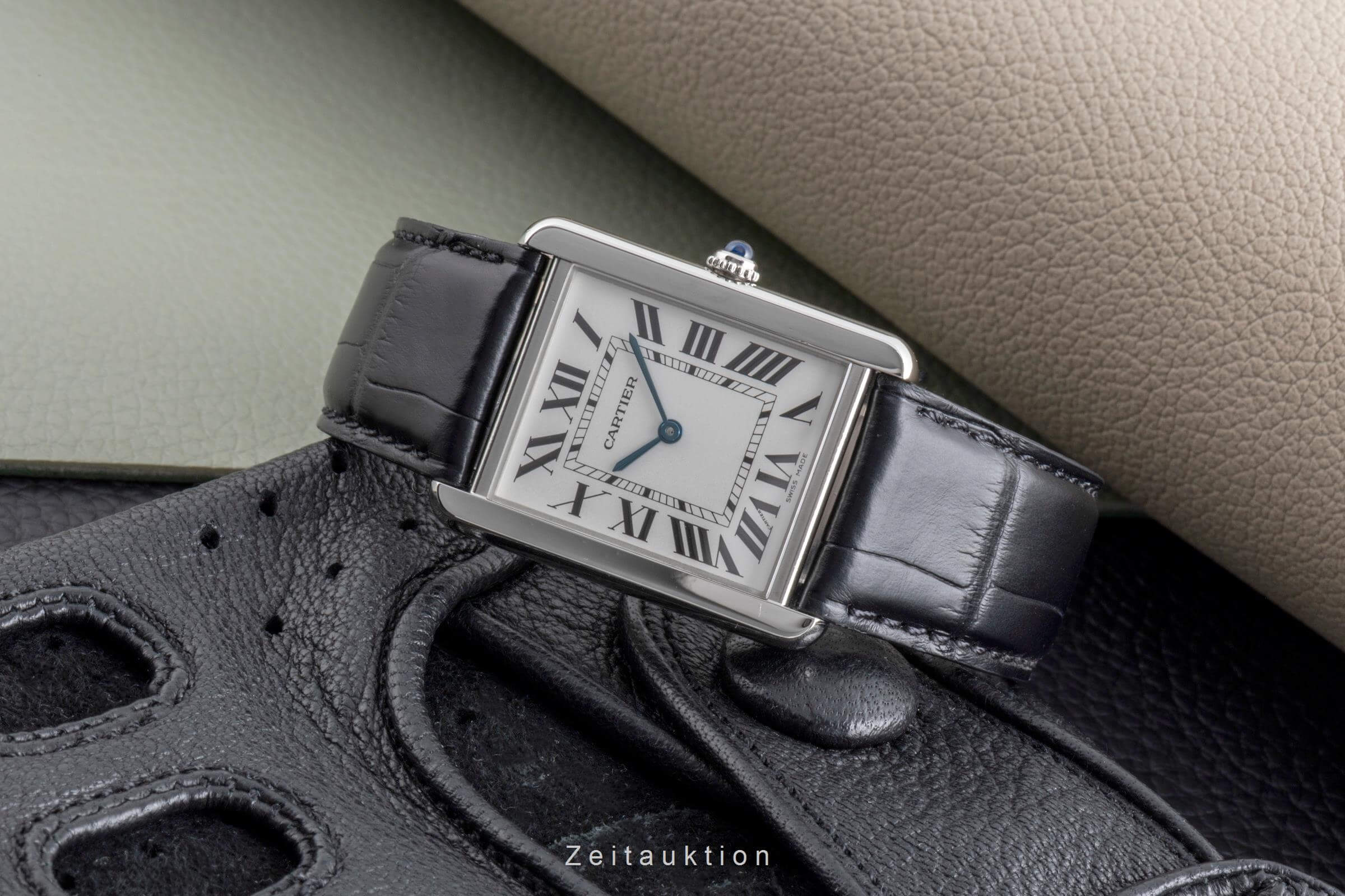 Cartier Tank steel quartz men's watch W1018355  [2502266] - Image 3