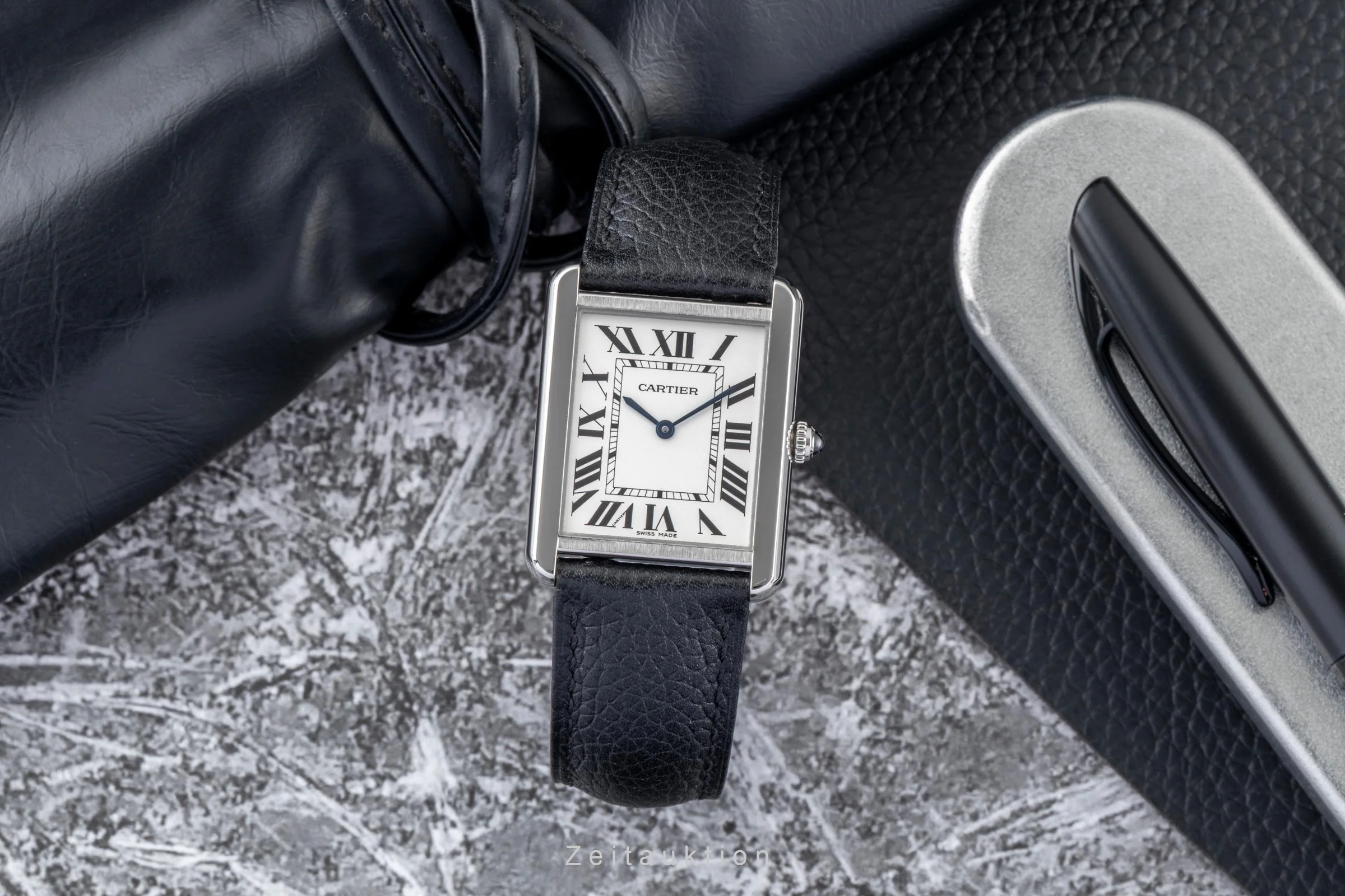 Cartier Tank steel quartz men's watch WSTA0028  [2601083] - Image 4