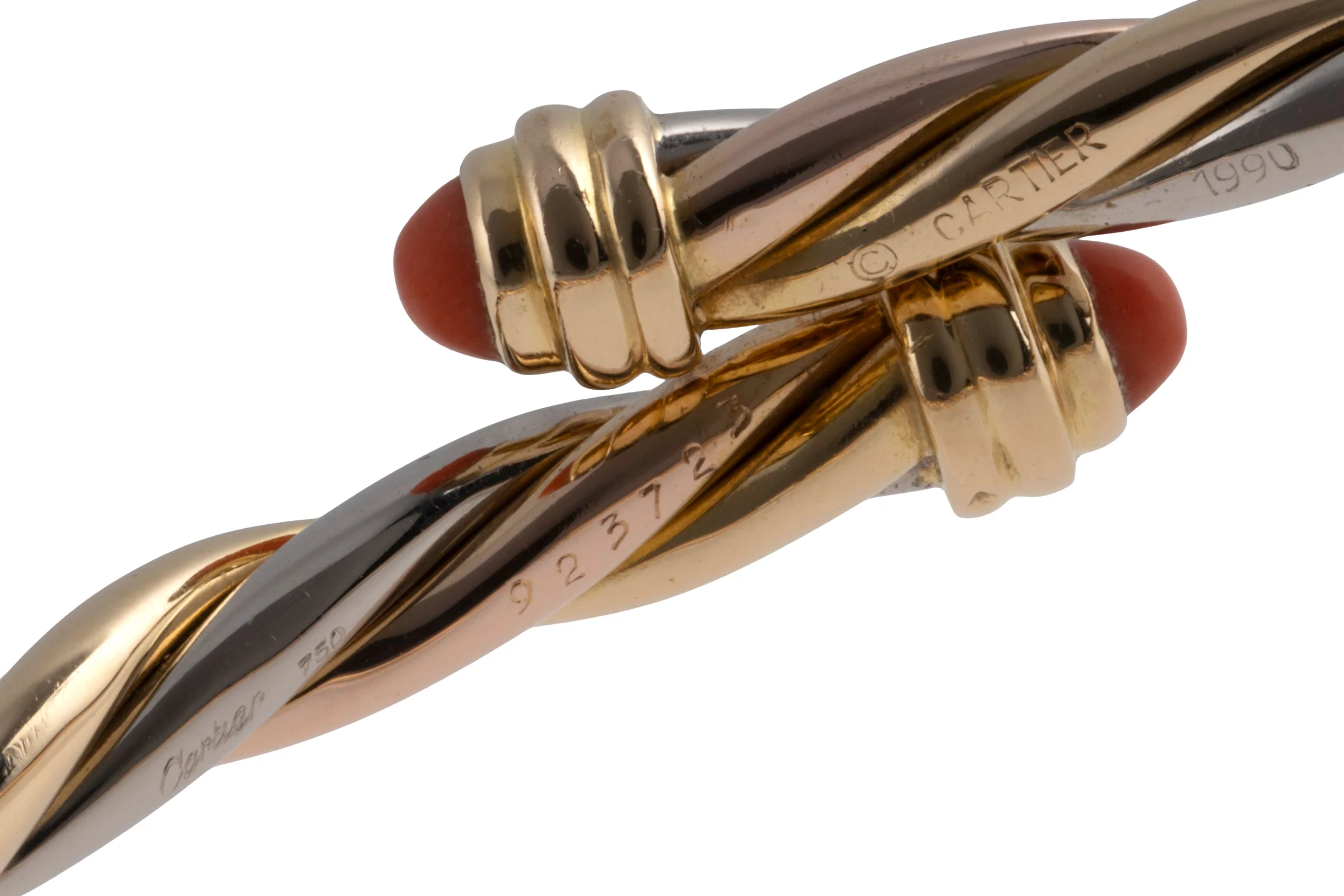 Cartier Trinity bracelet 18k white gold rose gold yellow gold with box asking price: 12100,- €[KL25994] - Image 10