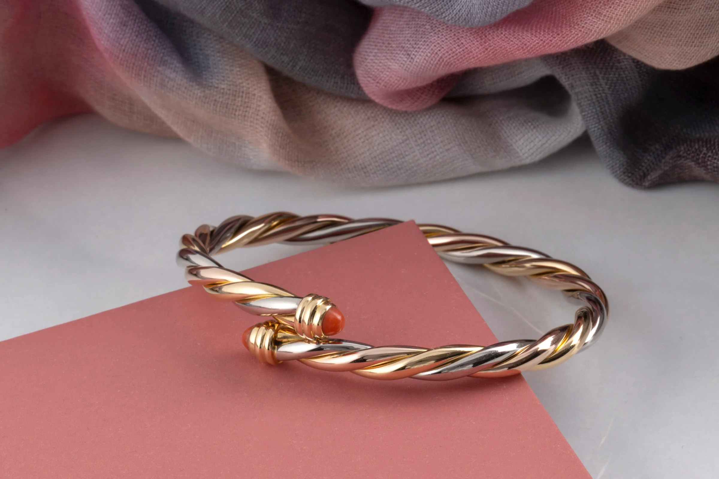 Cartier Trinity bracelet 18k white gold rose gold yellow gold with box asking price: 12100,- €[KL25994] - Image 3