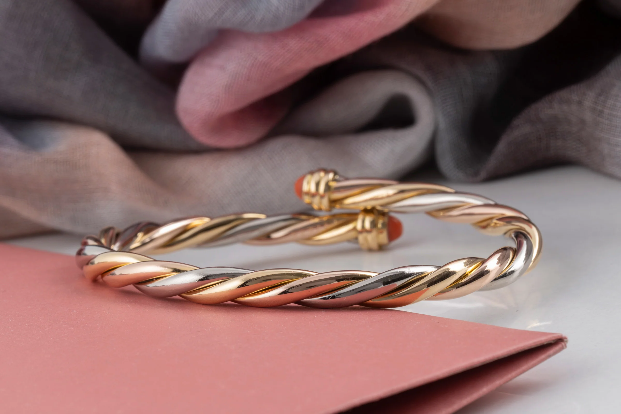 Cartier Trinity bracelet 18k white gold rose gold yellow gold with box asking price: 12100,- €[KL25994] - Image 4