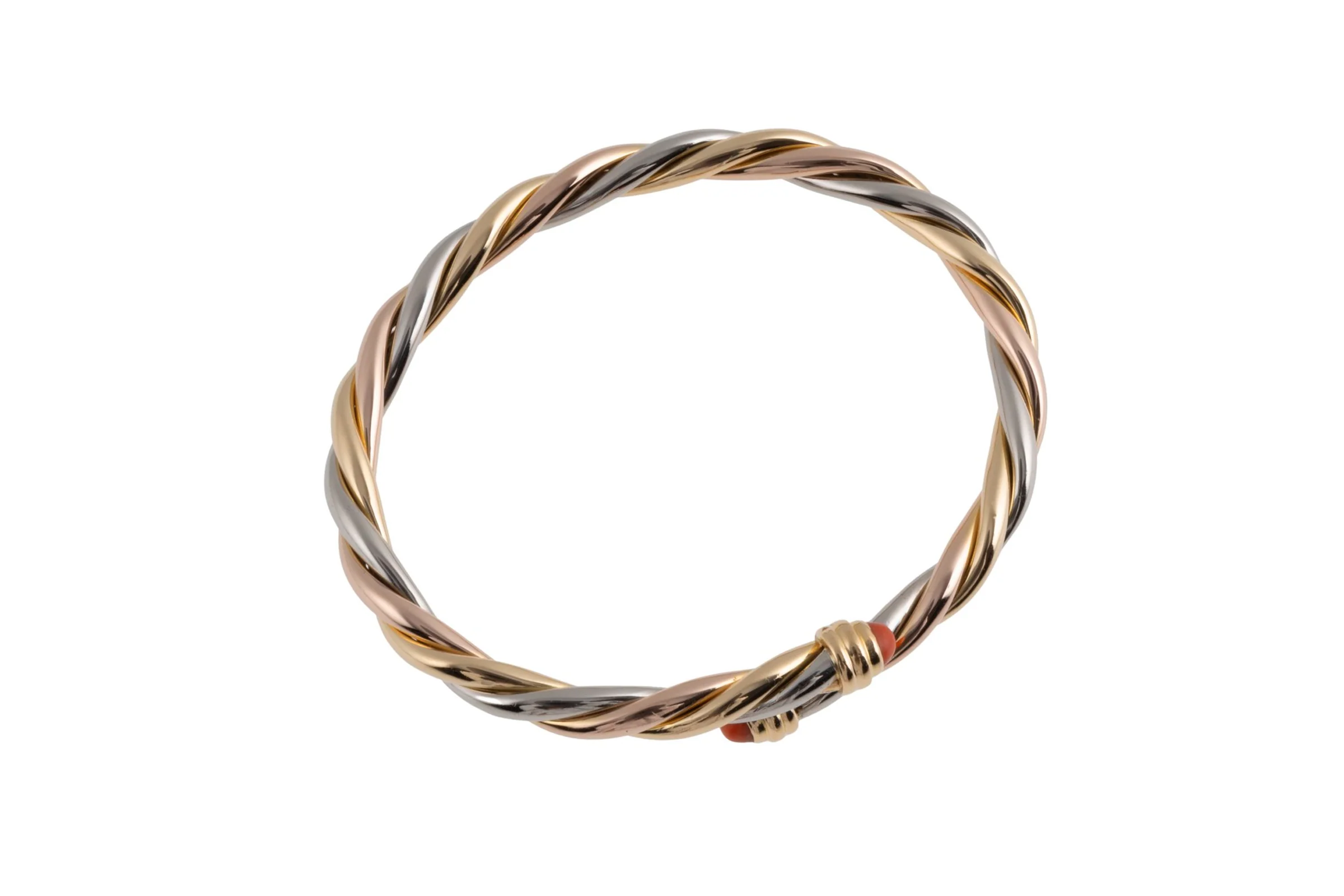 Cartier Trinity bracelet 18k white gold rose gold yellow gold with box asking price: 12100,- €[KL25994] - Image 8