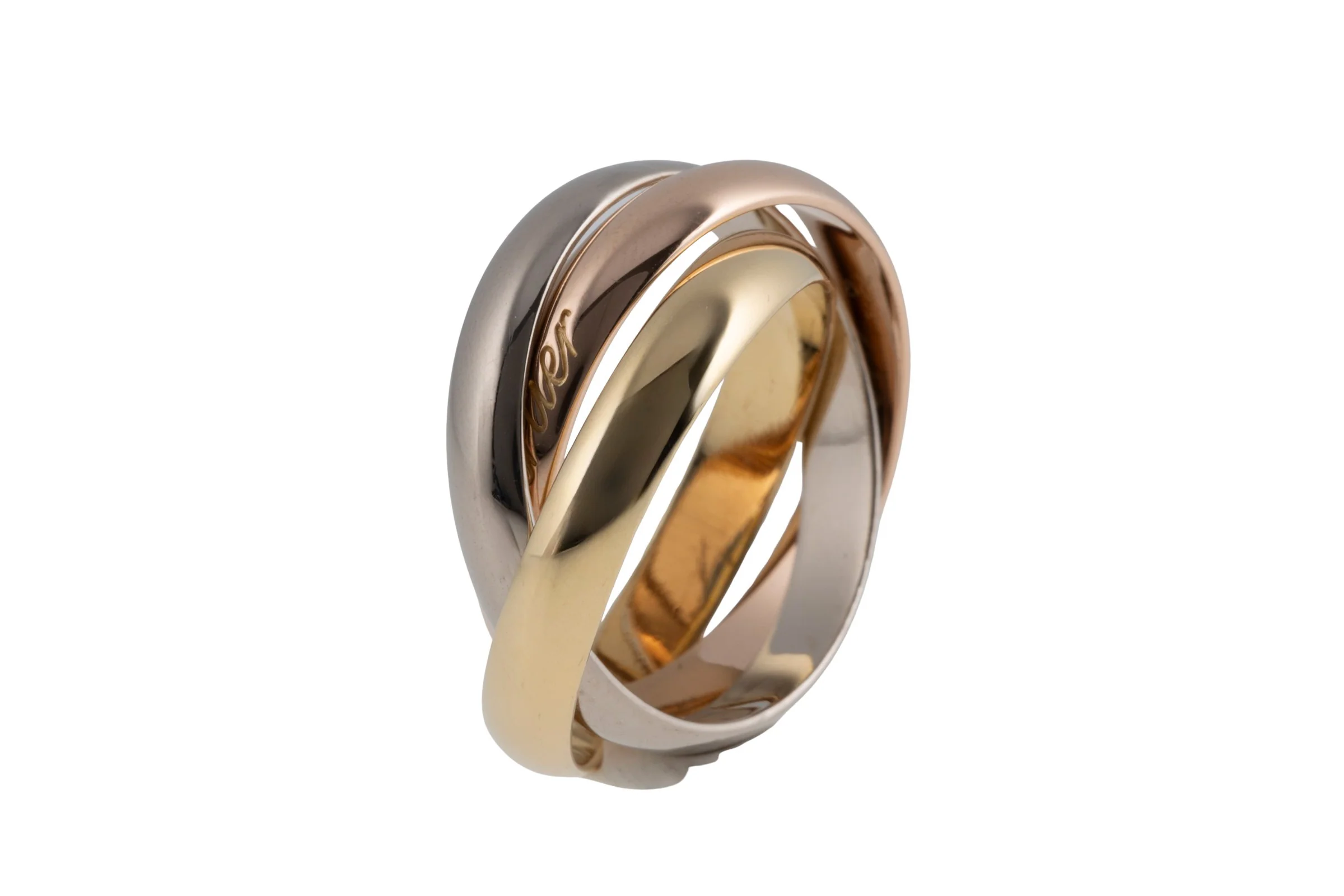 Cartier Trinty Ring 18k white gold rose gold yellow gold size 52 box and papers RP: €2360,- [KL25996] - Image 11