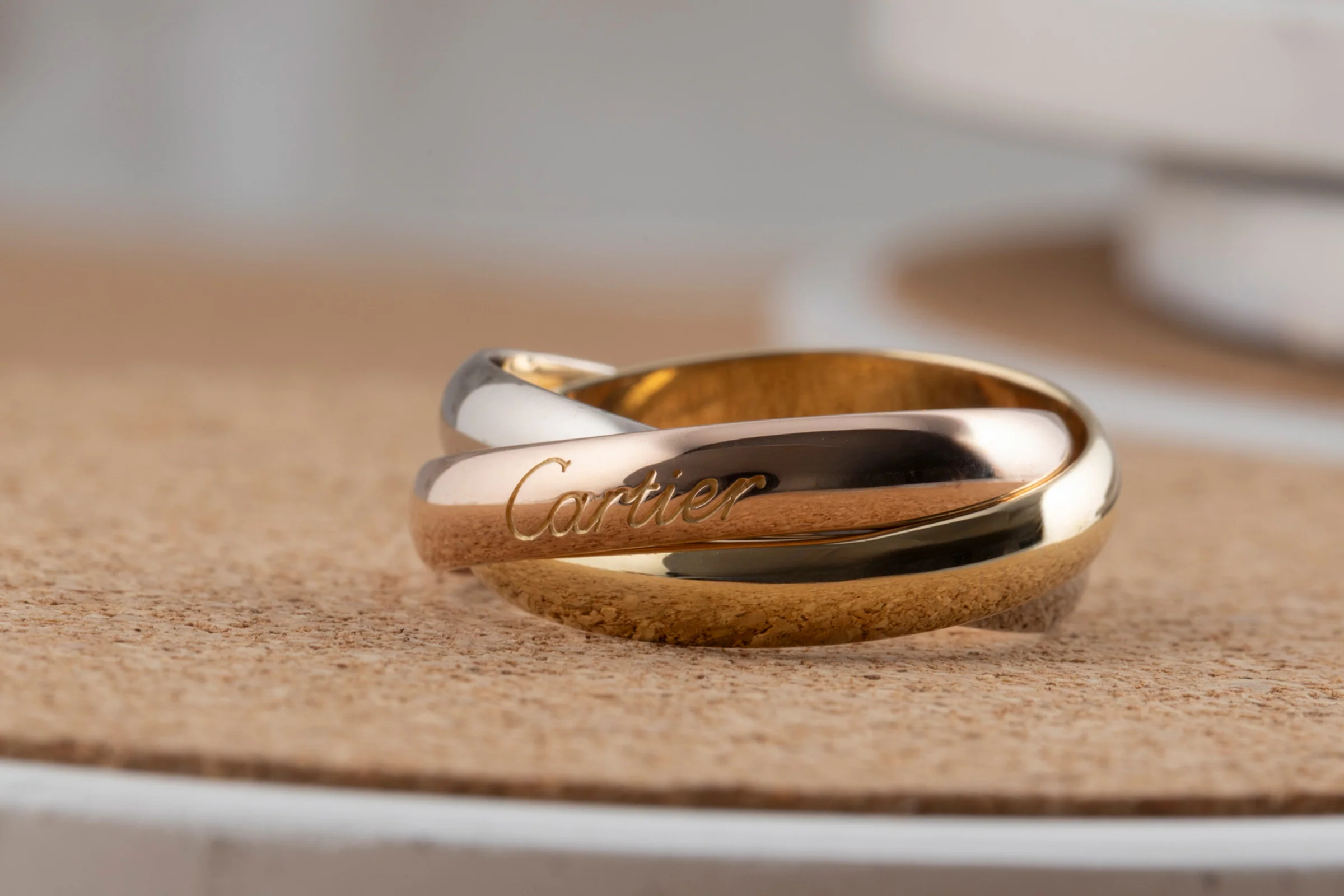 Cartier Trinty Ring 18k white gold rose gold yellow gold size 52 box and papers RP: €2360,- [KL25996] - Image 2