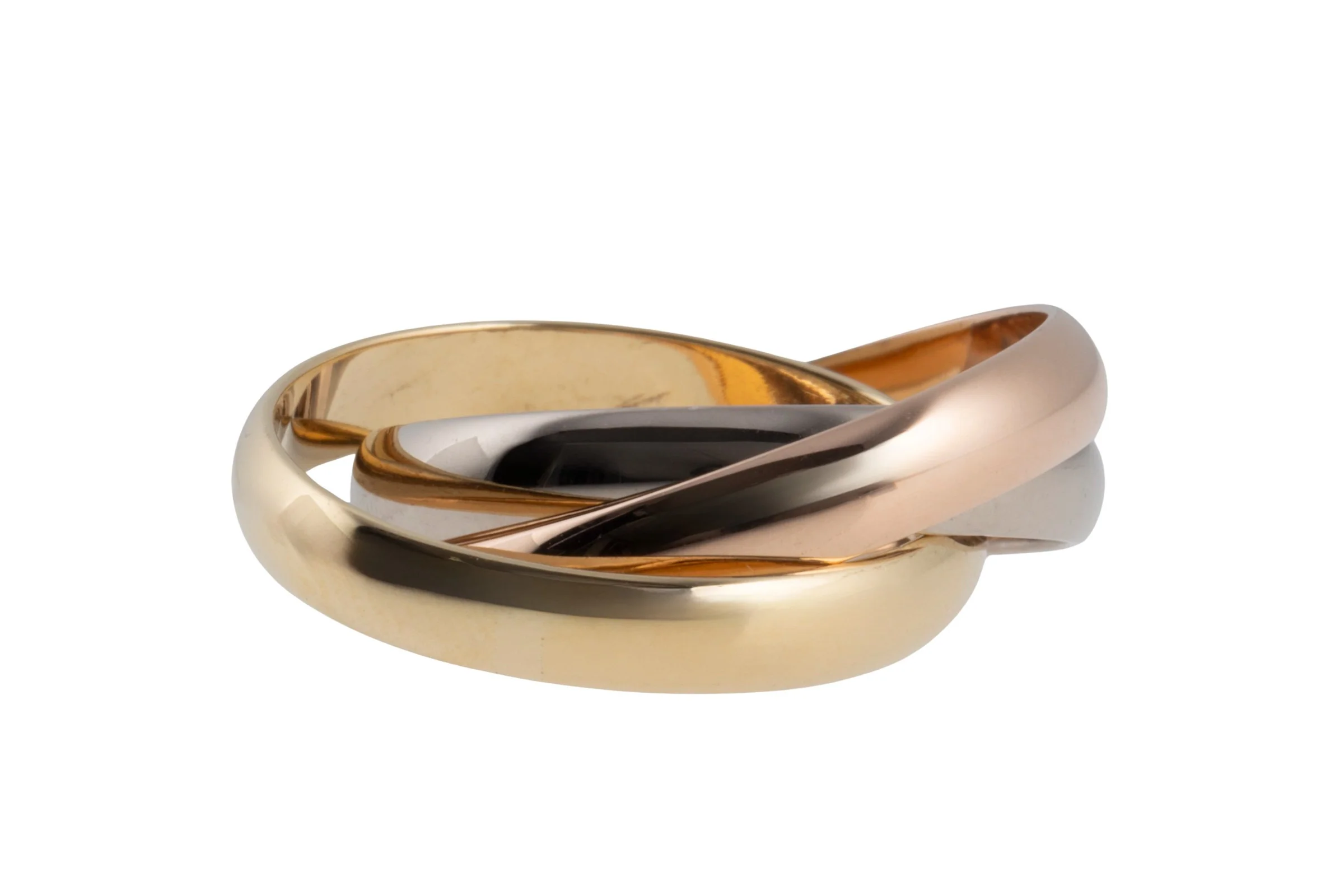 Cartier Trinty Ring 18k white gold rose gold yellow gold size 52 box and papers RP: €2360,- [KL25996] - Image 7