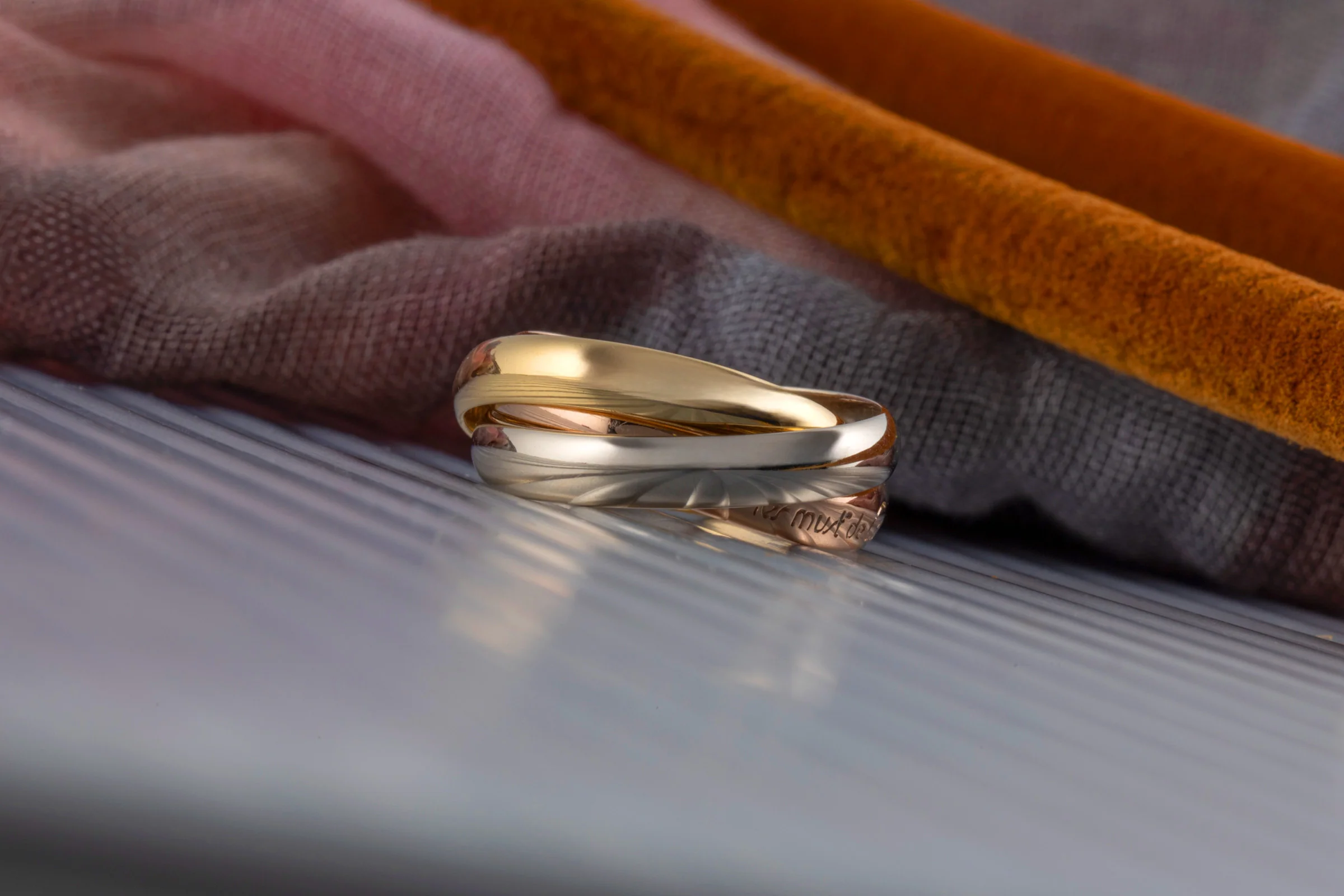 Cartier Trinty Ring 18k white gold rose gold yellow gold size 53 with box retail price: 2,360,- €[KL26022] - Image 5