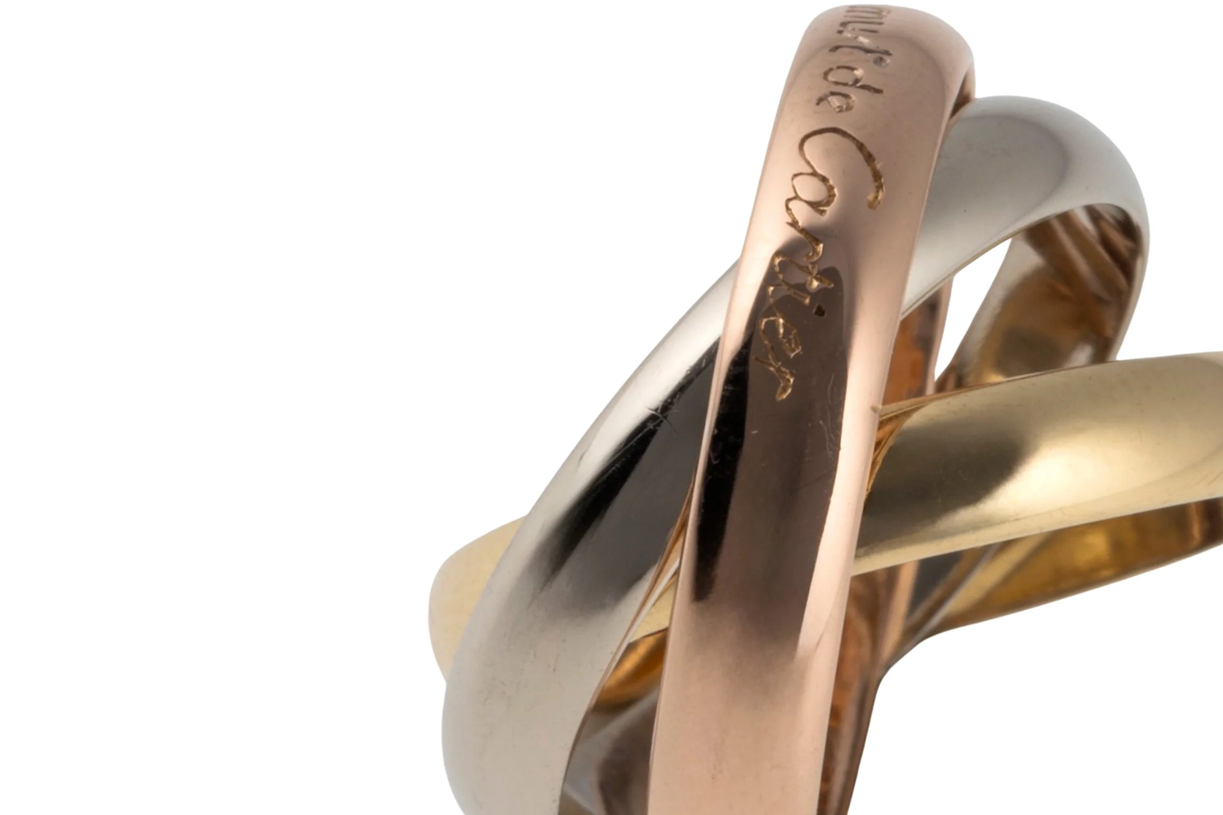 Cartier Trinty Ring 18k white gold rose gold yellow gold size 53 with box retail price: 2,360,- €[KL26022] - Image 8