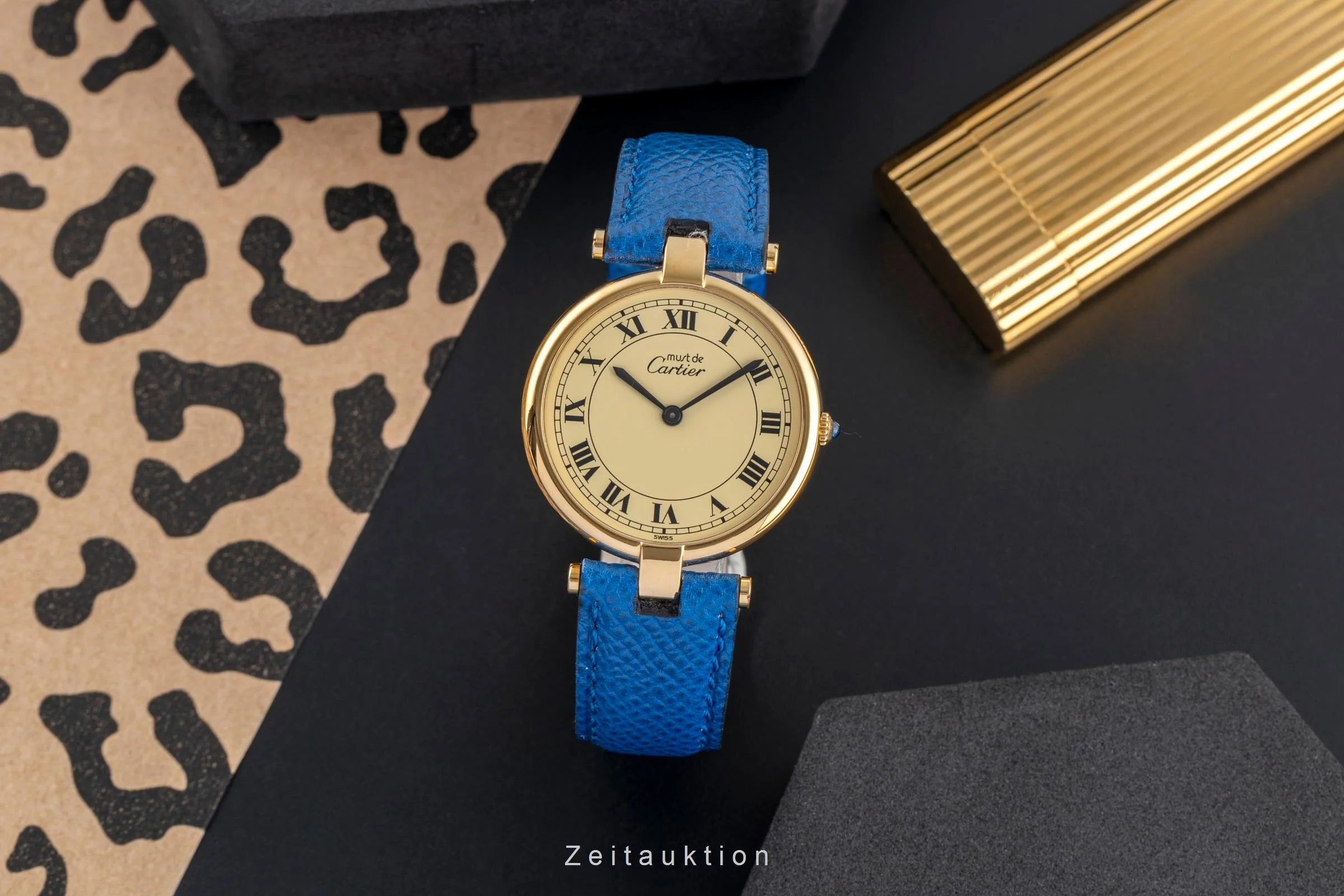 Cartier Vendome silver-gilt quartz unisex 83978213  [2503955] - Image 4