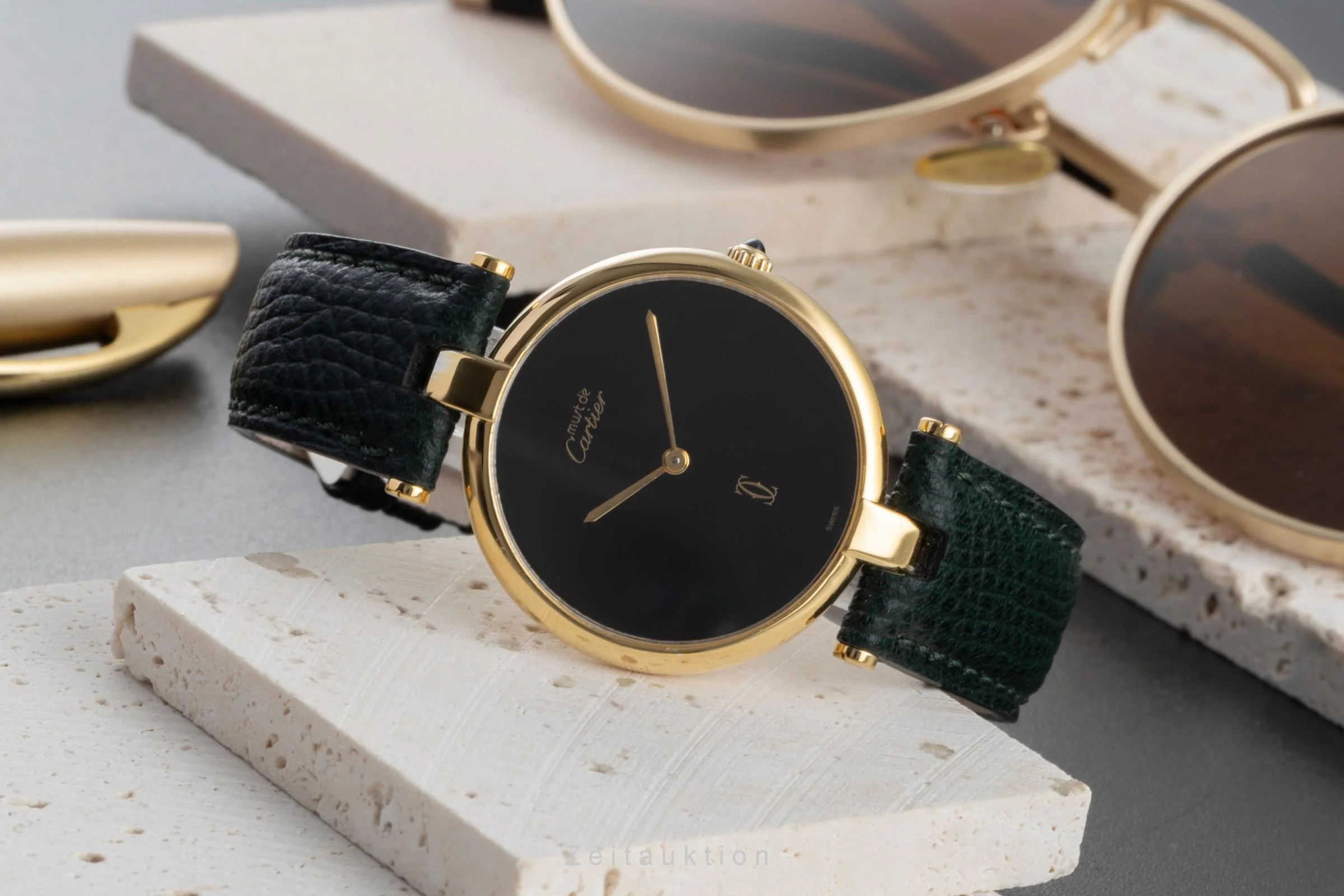 Cartier Vendome silver-gilt quartz unisex Vintage  [2504012] - Image 3