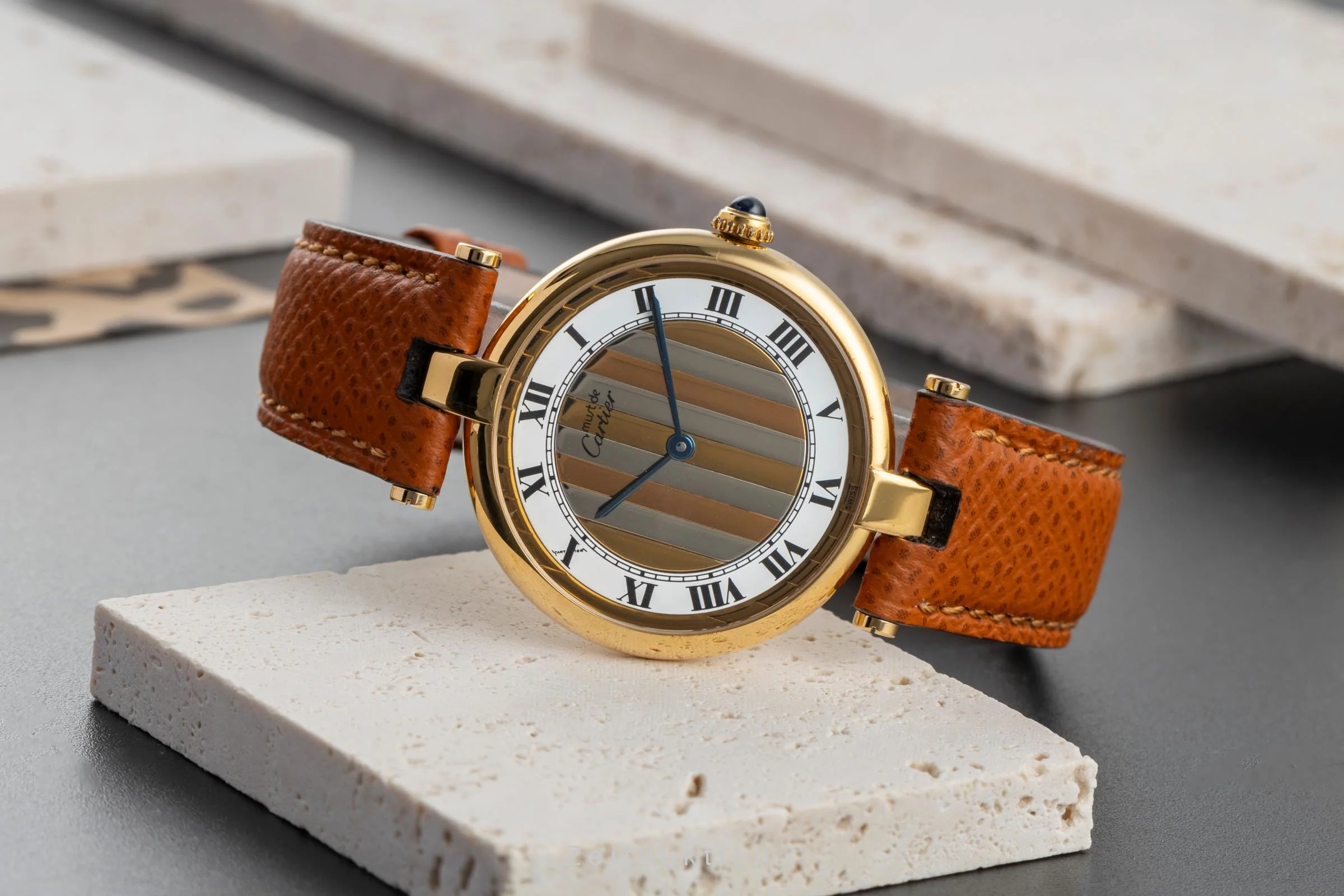 Cartier Vendome silver-gilt quartz women's watch 590003  [2503952] - Image 3