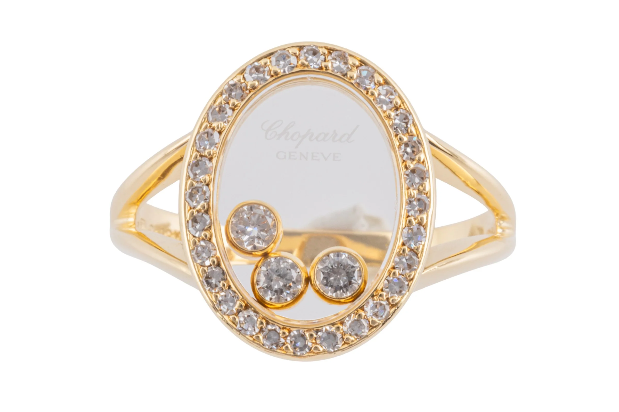 Chopard Happy Diamond Ring 18k (0.750) gold 31 diamonds with box RRP: 5800,- €[KL25999] - Image 10