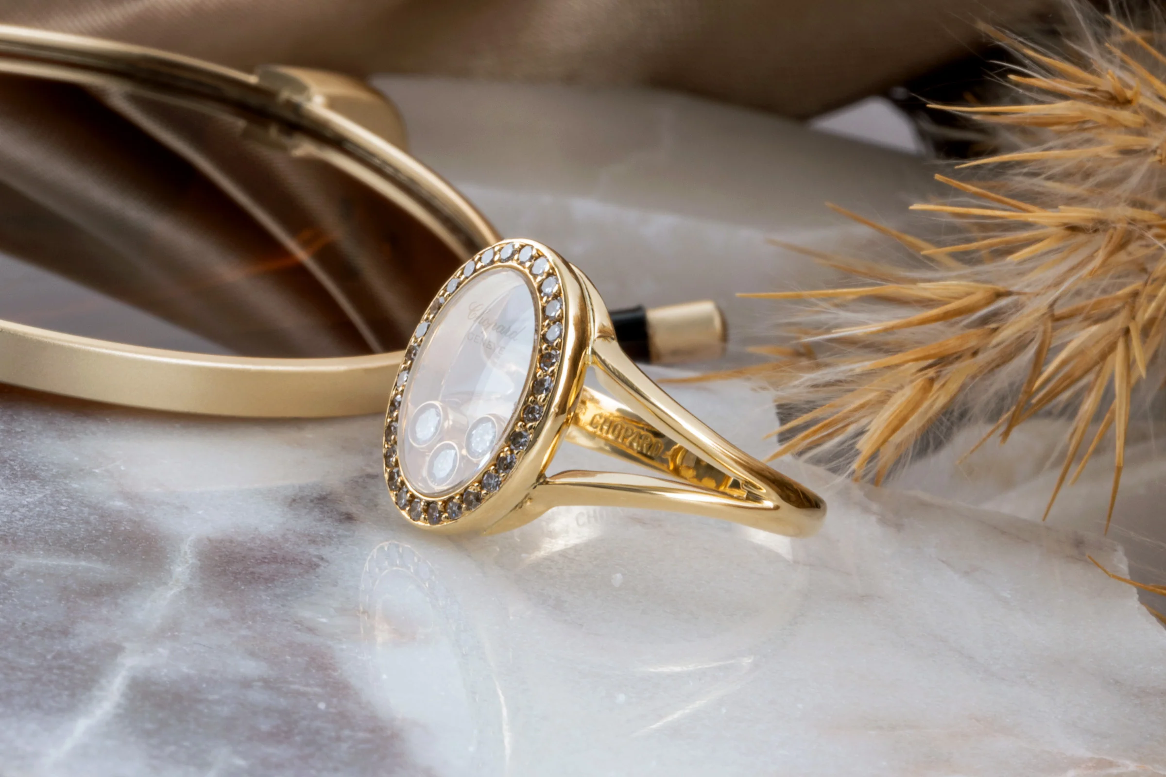 Chopard Happy Diamond Ring 18k (0.750) gold 31 diamonds with box RRP: 5800,- €[KL25999] - Image 4