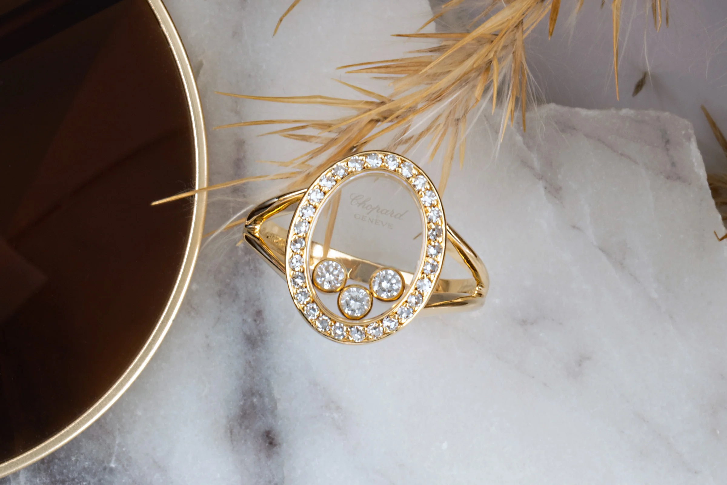 Chopard Happy Diamond Ring 18k (0.750) gold 31 diamonds with box RRP: 5800,- €[KL25999] - Image 5