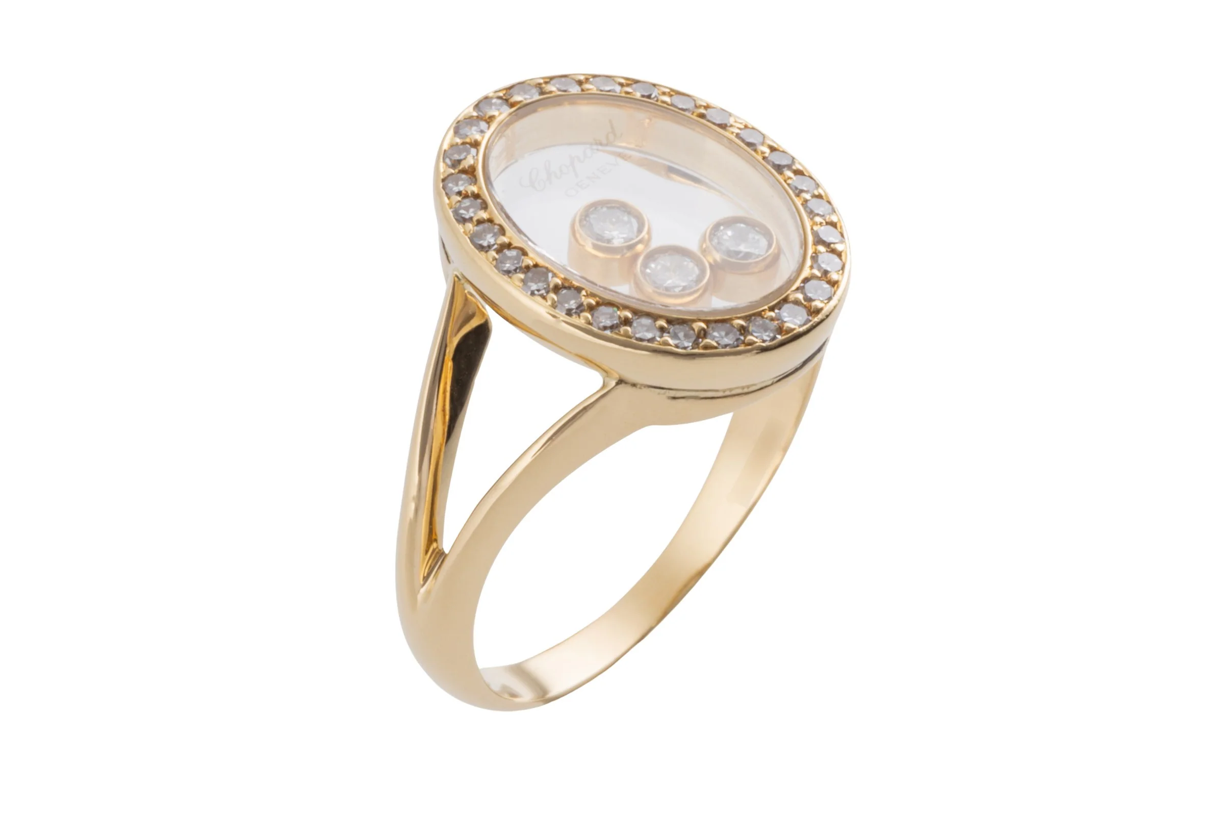 Chopard Happy Diamond Ring 18k (0.750) gold 31 diamonds with box RRP: 5800,- €[KL25999] - Image 9